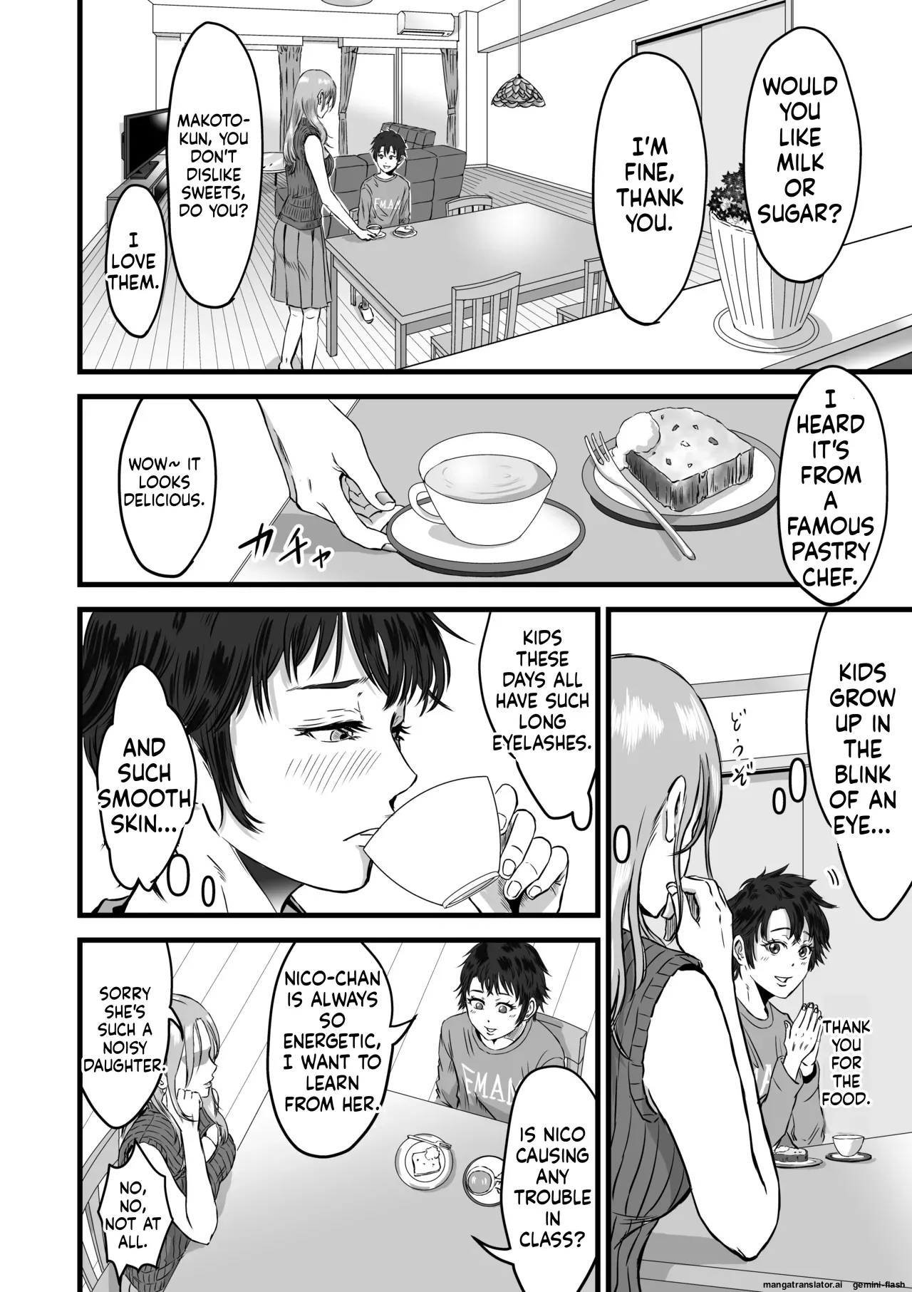 My gentle and kind friend's mom was a slut who devoured young boys' cocks. Chapter 1 - page 13