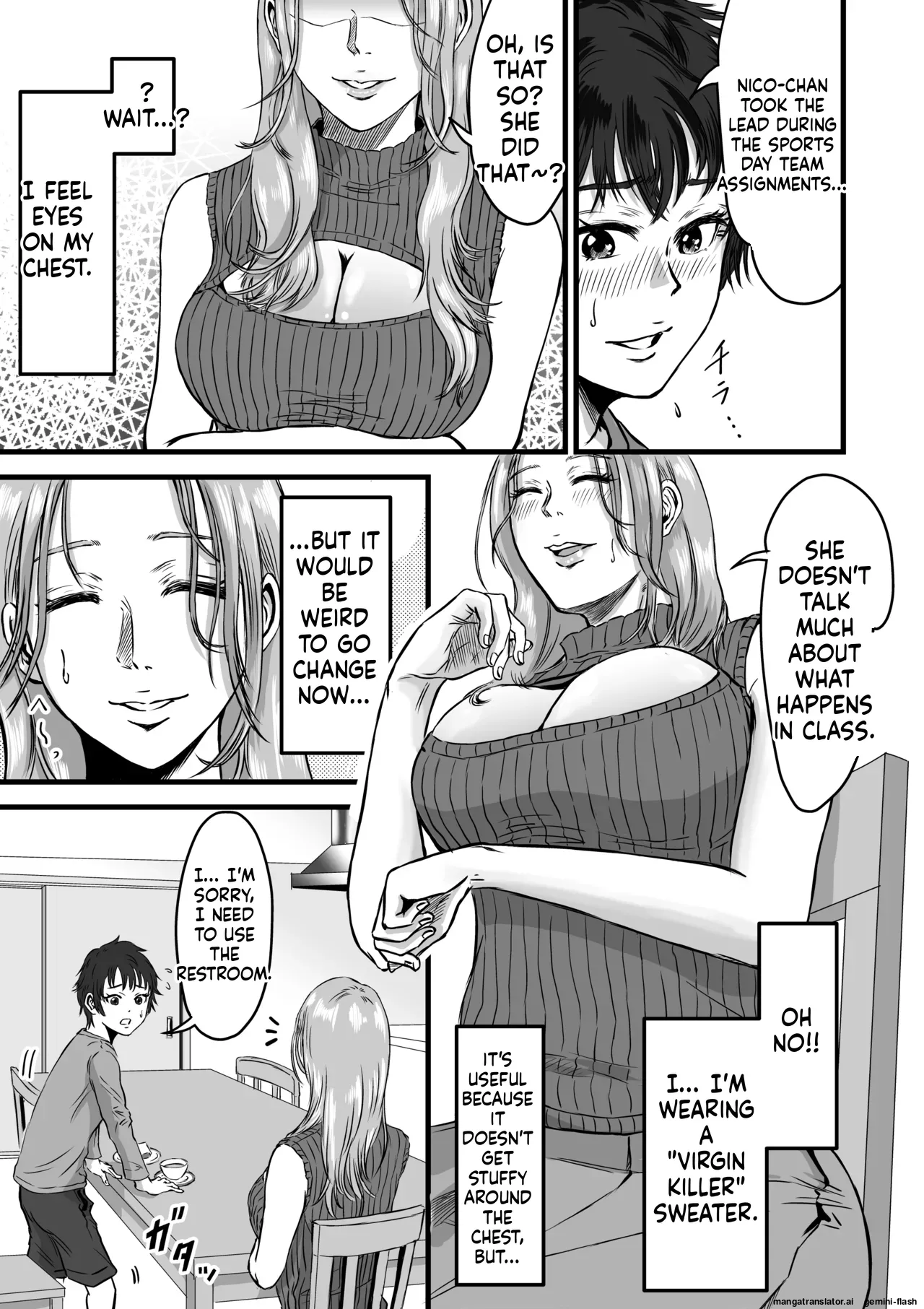 My gentle and kind friend's mom was a slut who devoured young boys' cocks. Chapter 1 - page 14