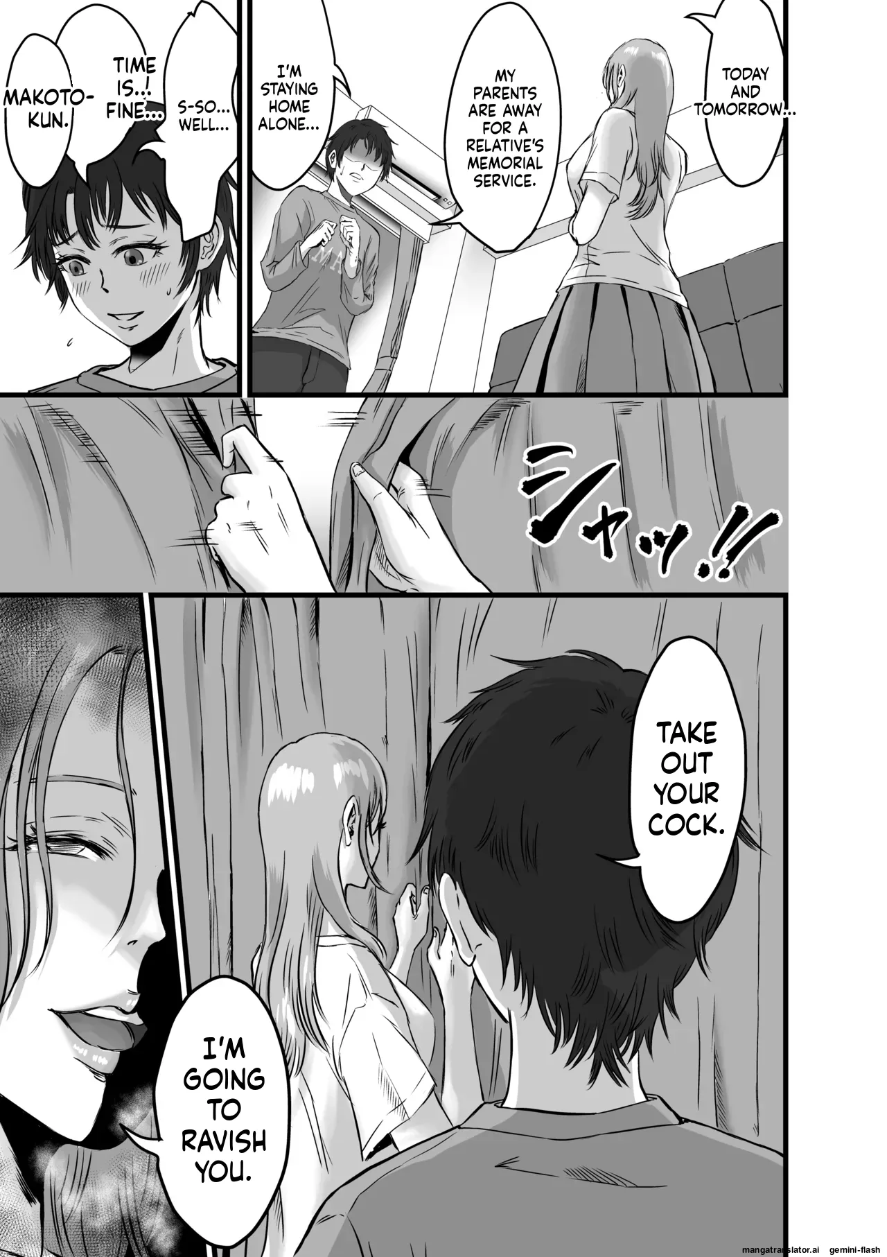 My gentle and kind friend's mom was a slut who devoured young boys' cocks. Chapter 1 - page 42