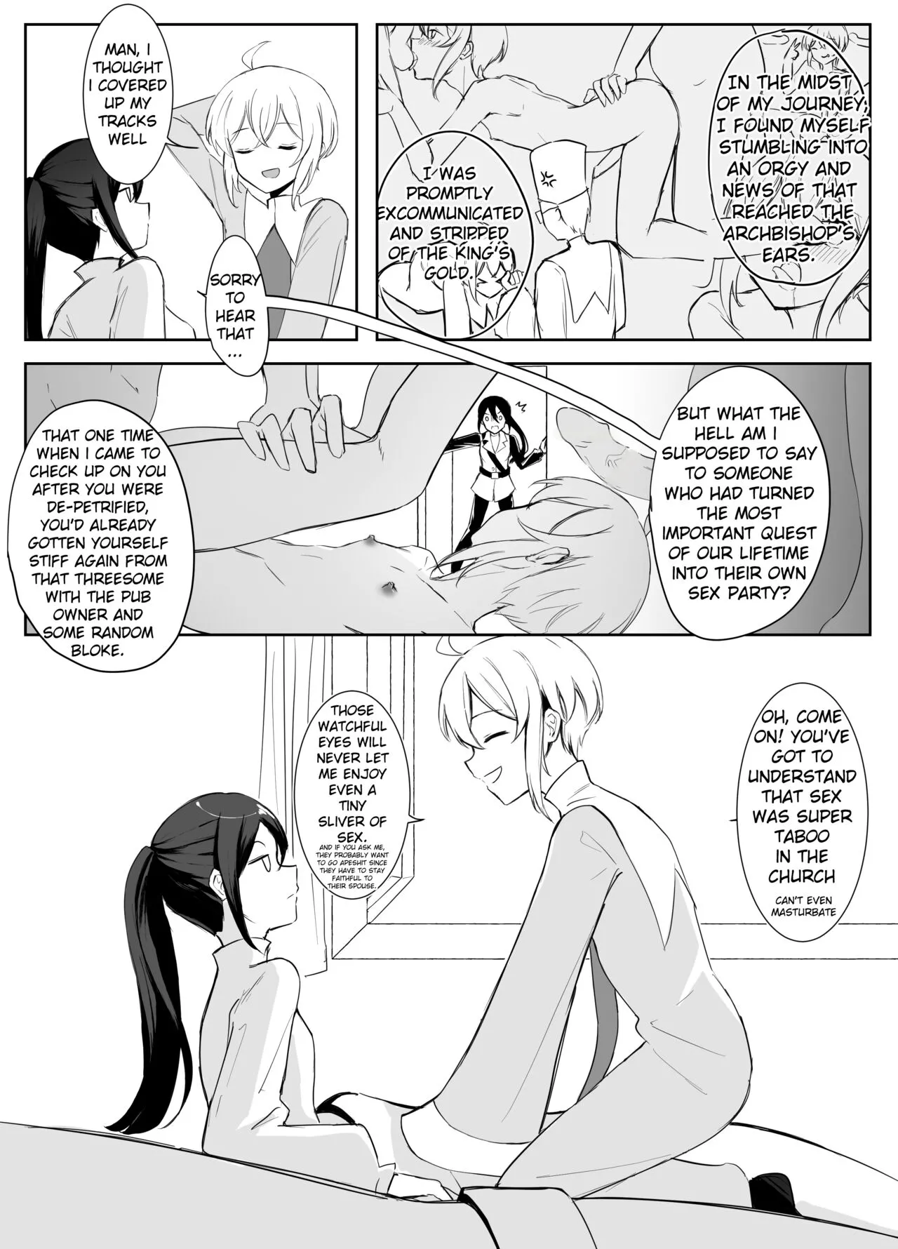 Maou Toubatsu Shippai Heroine Gisei Normal End de Utsu ni Natta Koutensei Futanari Kenshi to Otokonoko Shinkan no Hanashi Chapter 1 - page 13
