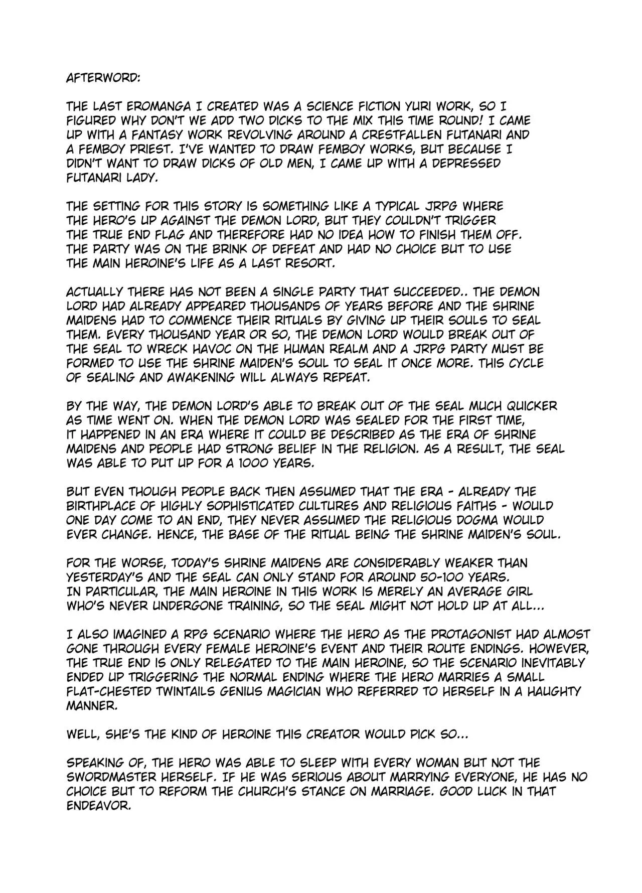 Maou Toubatsu Shippai Heroine Gisei Normal End de Utsu ni Natta Koutensei Futanari Kenshi to Otokonoko Shinkan no Hanashi Chapter 1 - page 39