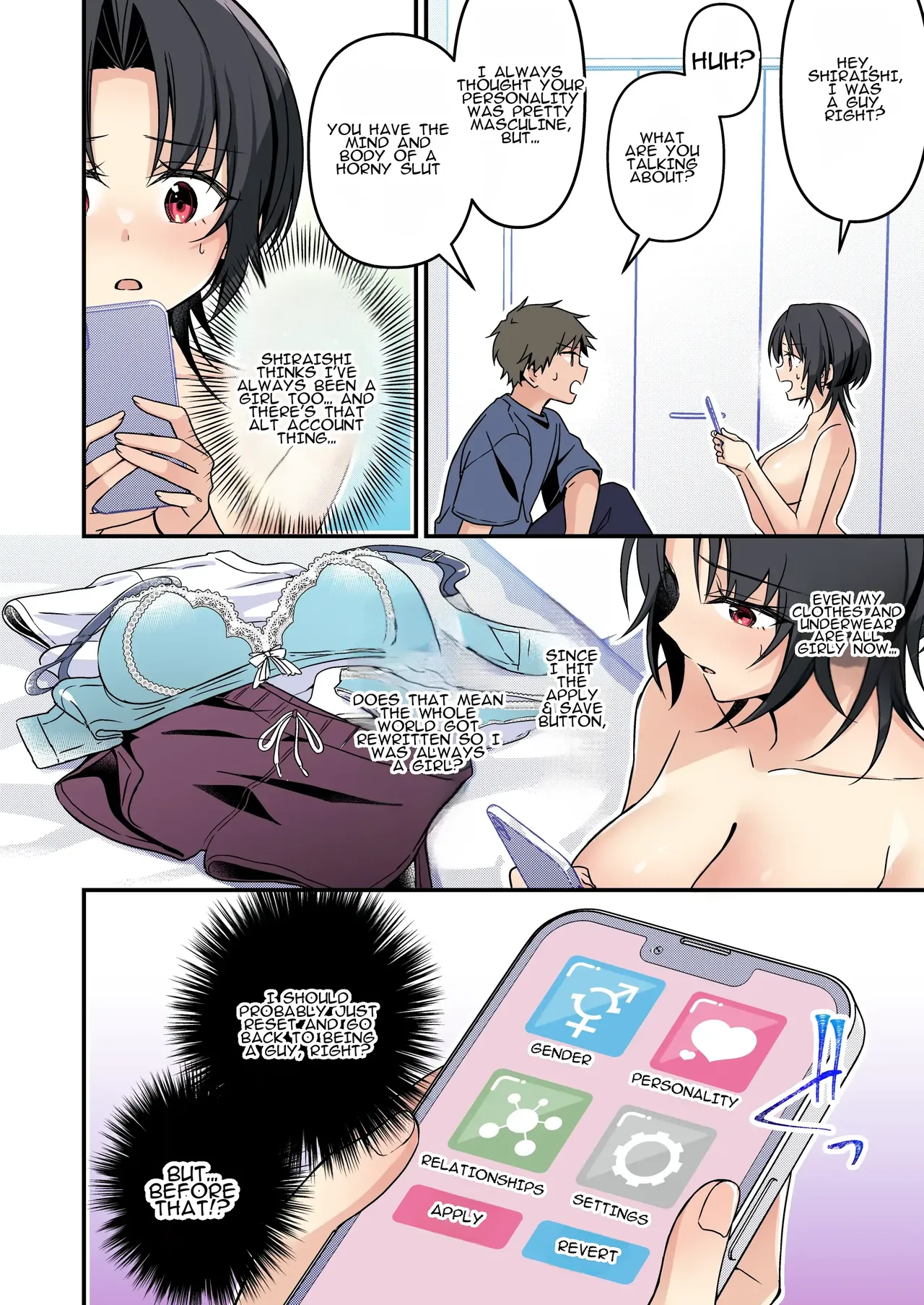 Jinsei Kaihen Appli de Barairo no Hibi? ~Jibun o Ukkari Dosukebe Bishoujo ni~ Chapter 1 - page 26