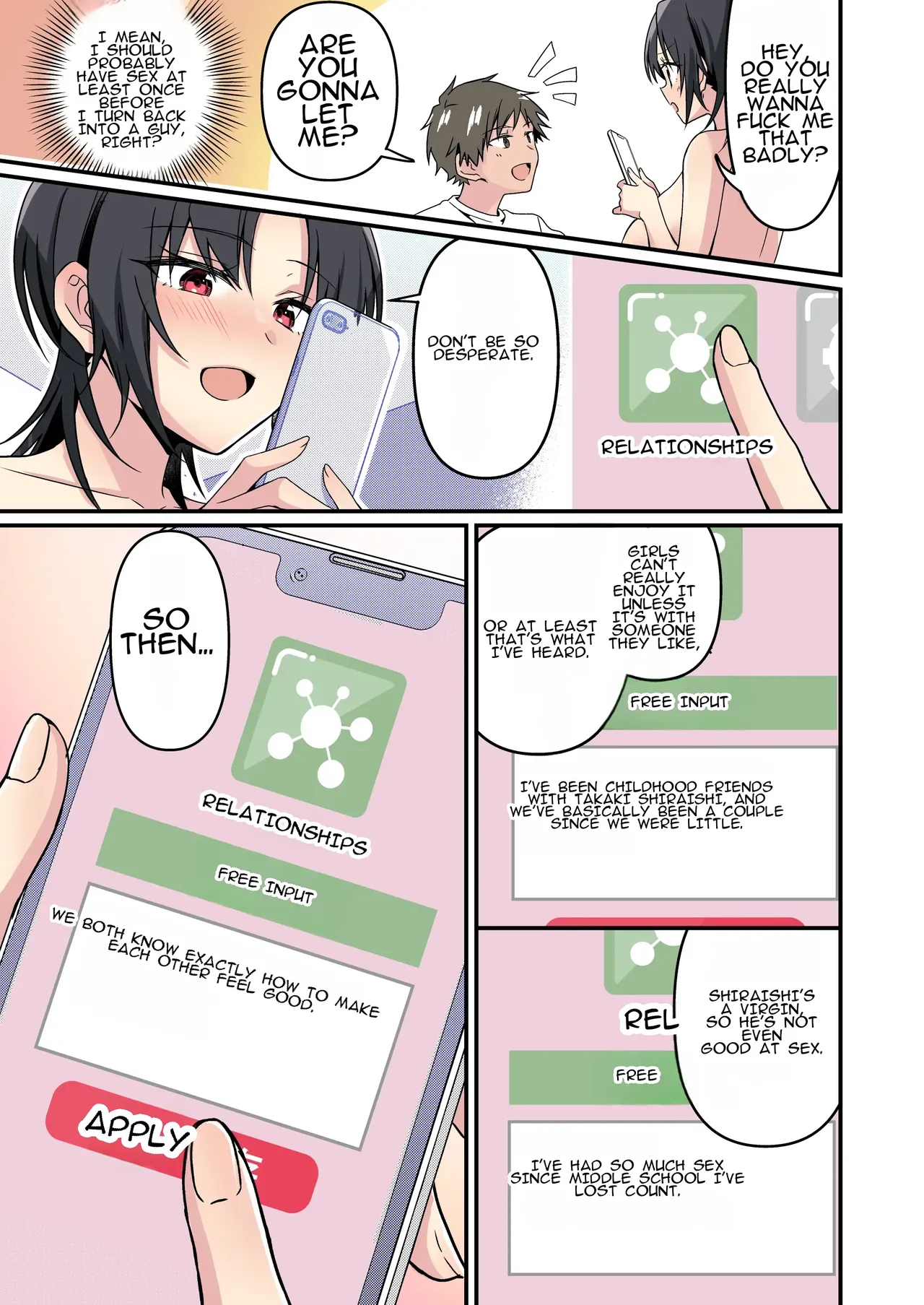 Jinsei Kaihen Appli de Barairo no Hibi? ~Jibun o Ukkari Dosukebe Bishoujo ni~ Chapter 1 - page 27