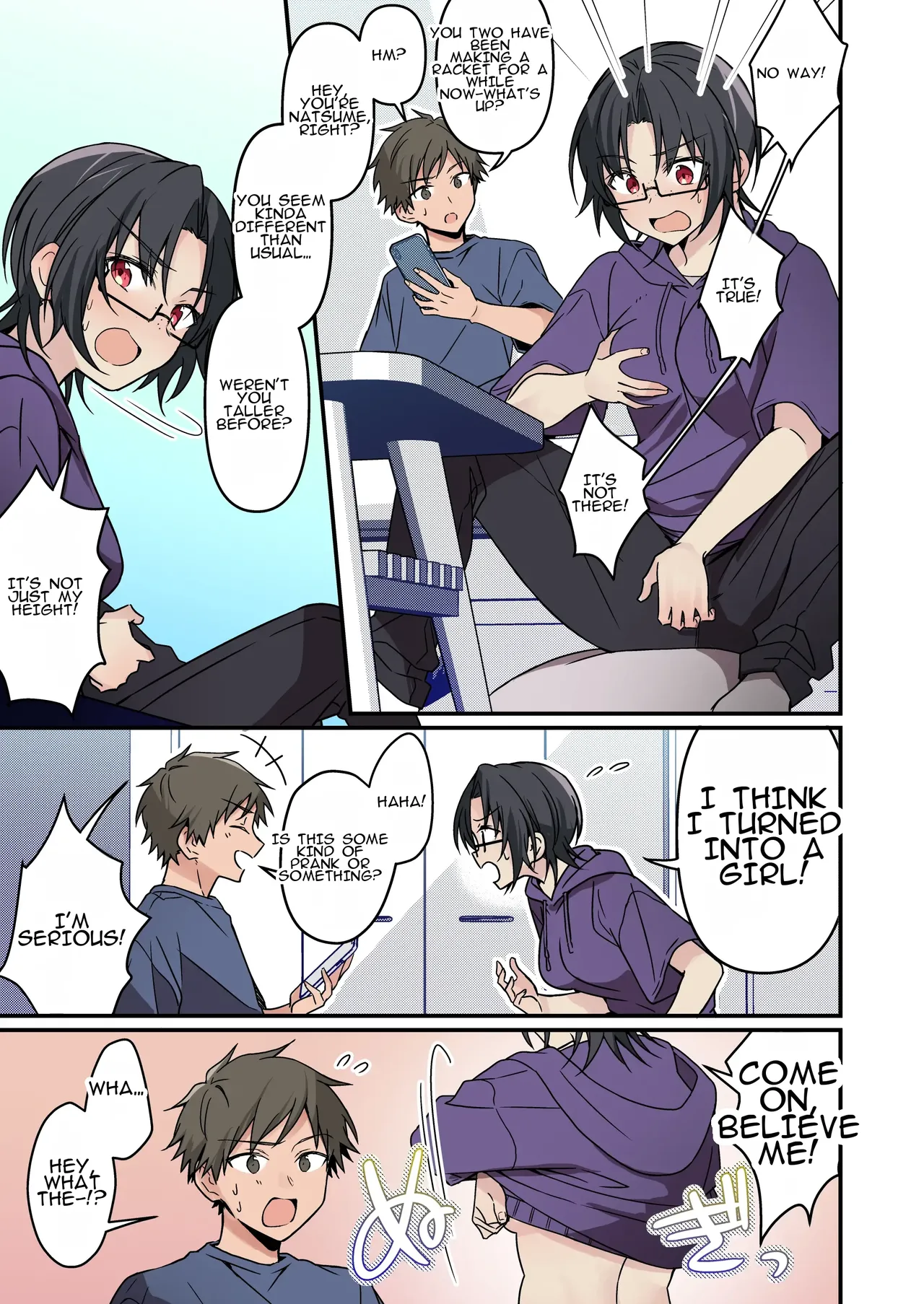 Jinsei Kaihen Appli de Barairo no Hibi? ~Jibun o Ukkari Dosukebe Bishoujo ni~ Chapter 1 - page 7