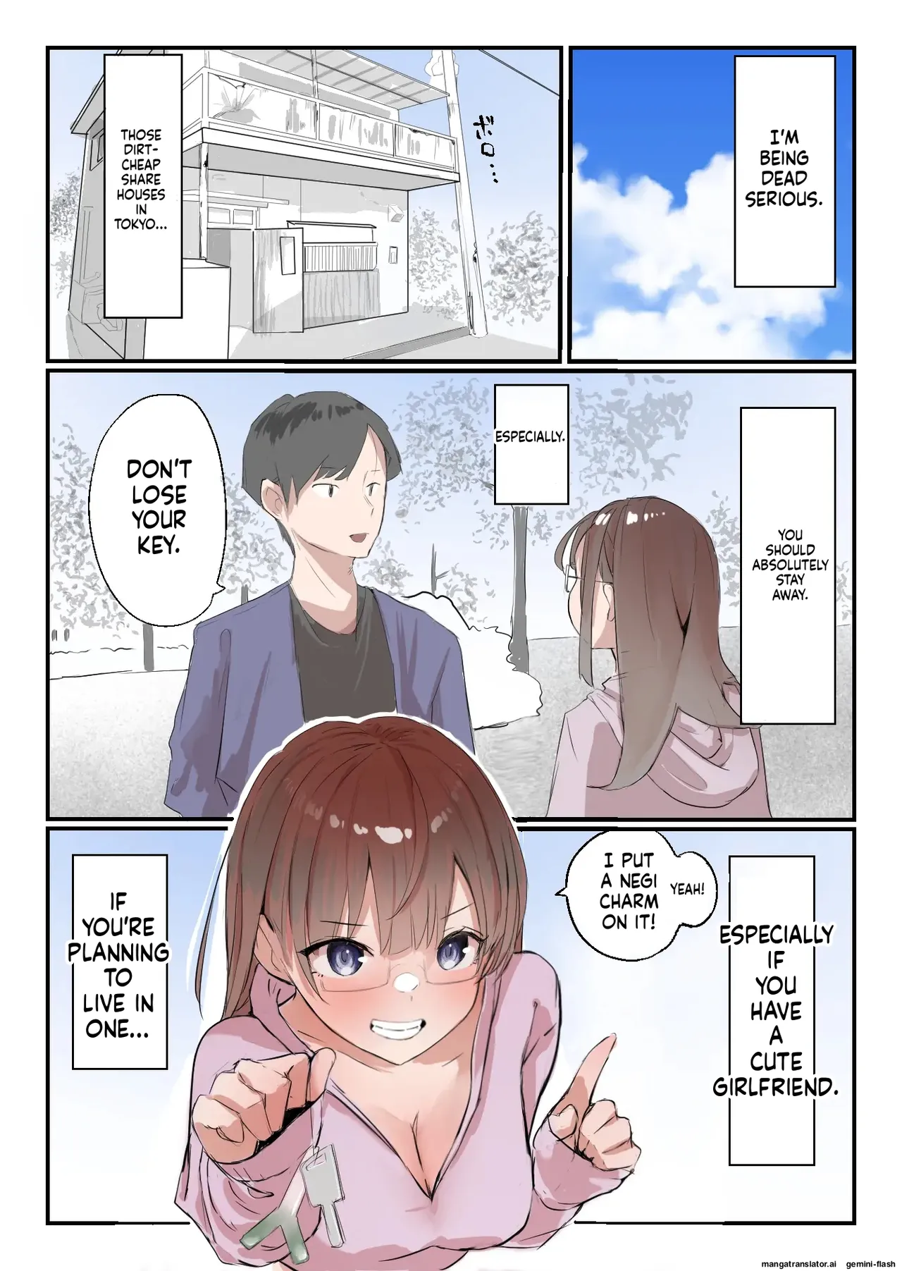Yasui Share House de Kanojo ga Nerawareru Hanashi Chapter 1 - page 2
