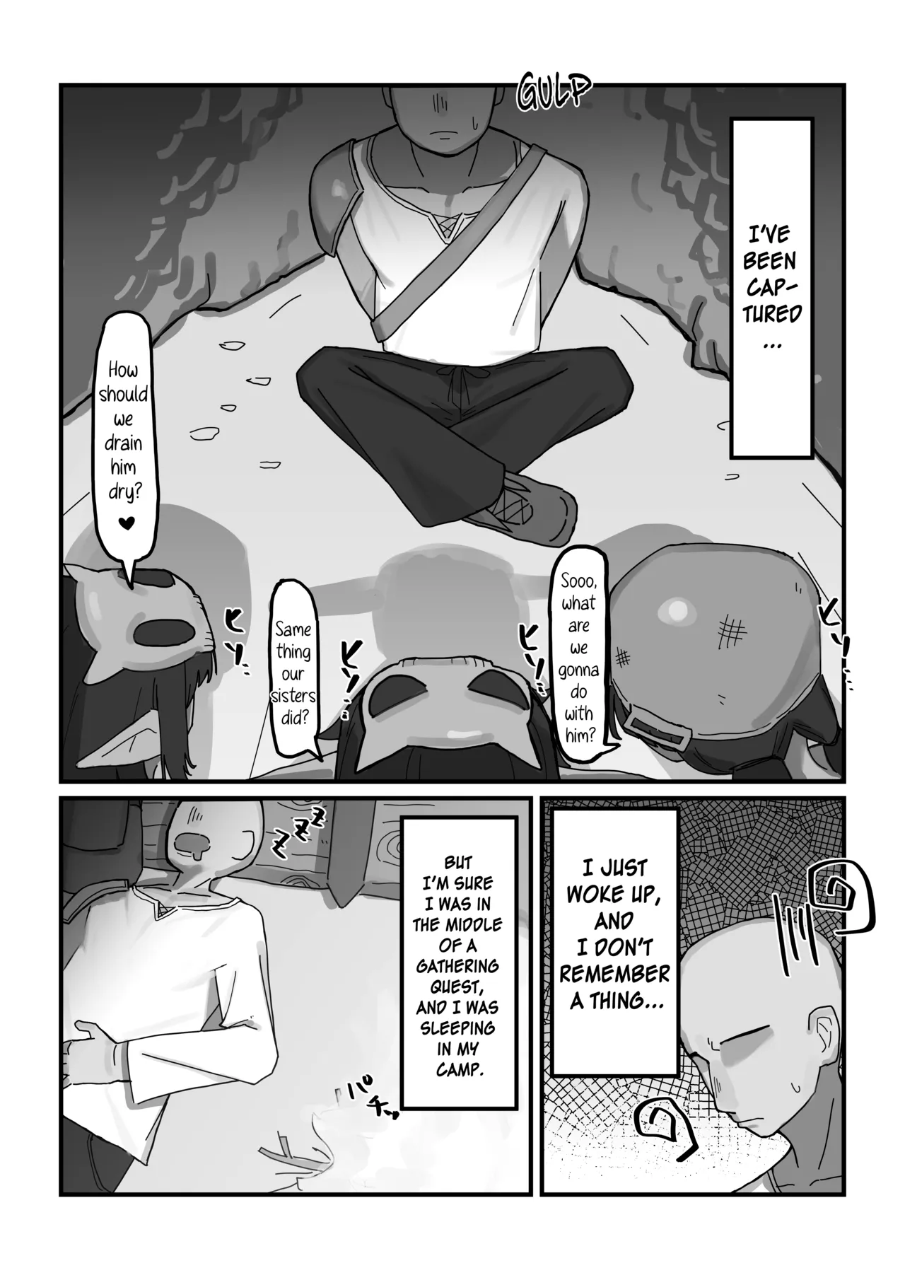 Mesu Goblin vs Tei Level Zako Ossan Bokensha - The Bratty Goblins VS the Loser Adventurer Chapter 1 - page 2