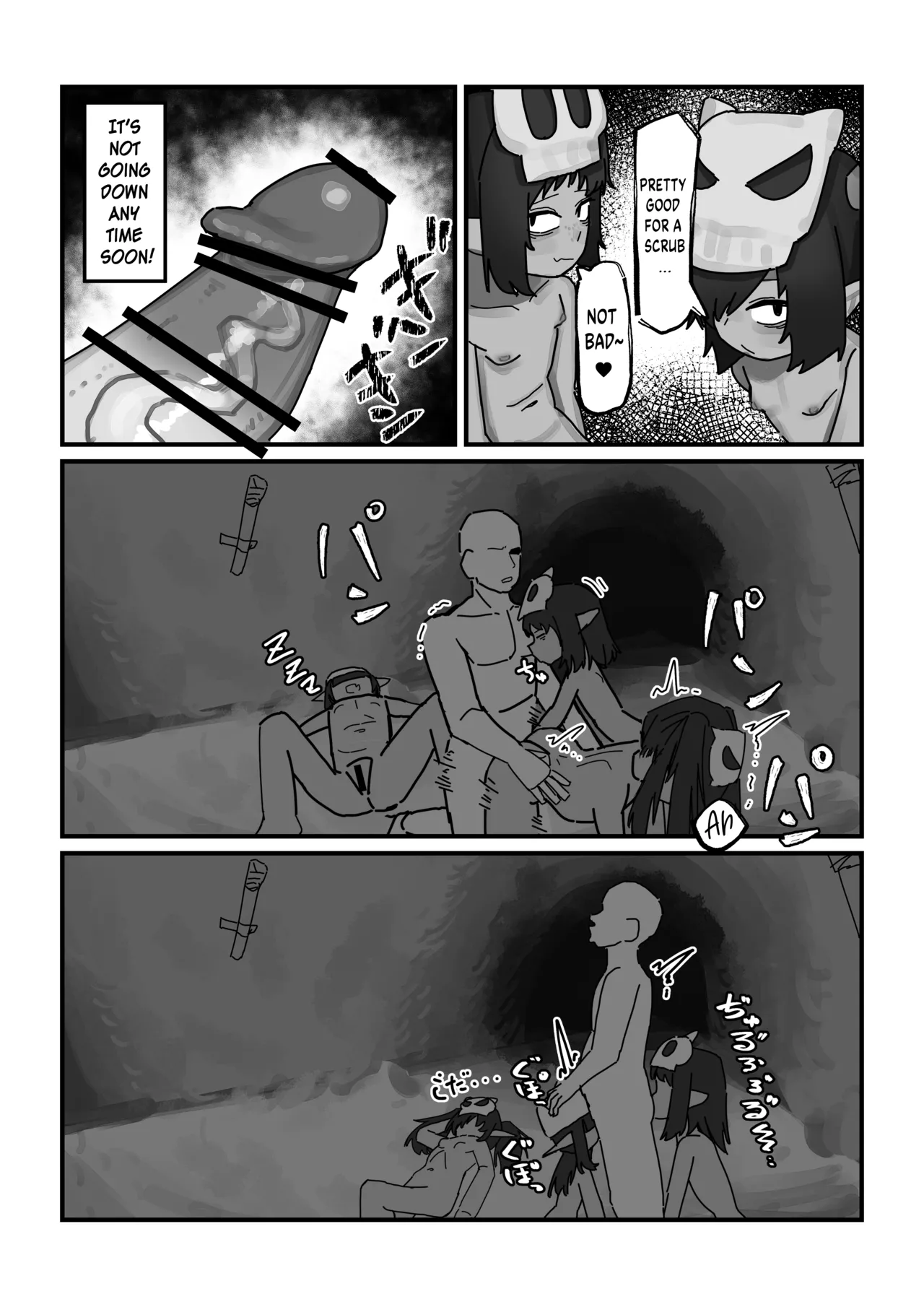 Mesu Goblin vs Tei Level Zako Ossan Bokensha - The Bratty Goblins VS the Loser Adventurer Chapter 1 - page 28