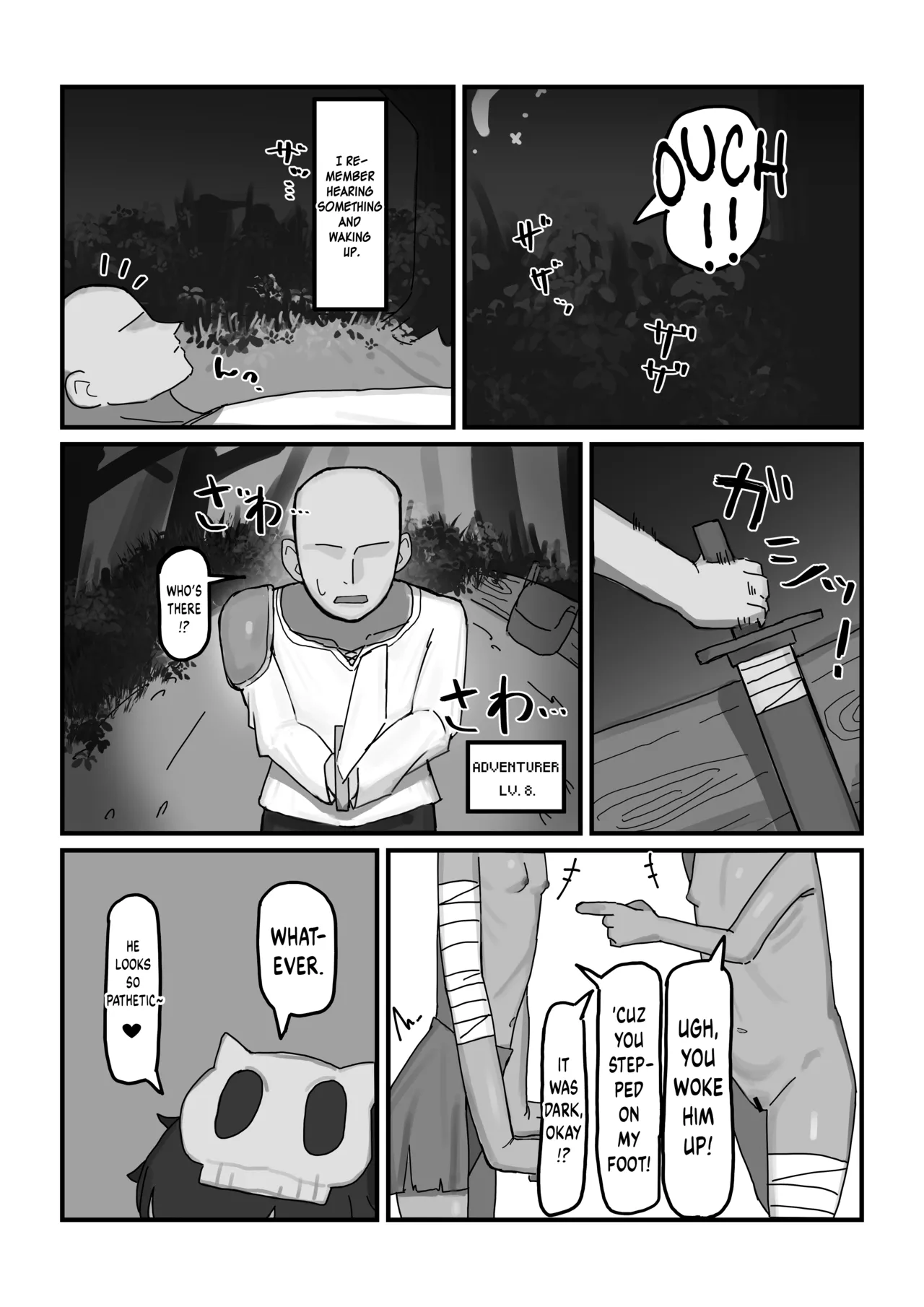 Mesu Goblin vs Tei Level Zako Ossan Bokensha - The Bratty Goblins VS the Loser Adventurer Chapter 1 - page 3