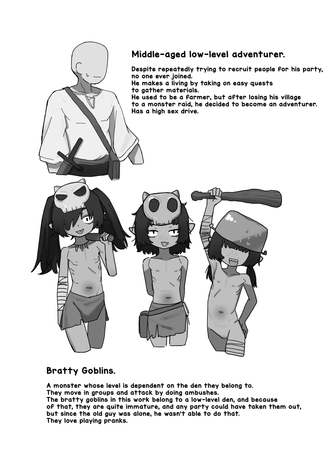 Mesu Goblin vs Tei Level Zako Ossan Bokensha - The Bratty Goblins VS the Loser Adventurer Chapter 1 - page 31
