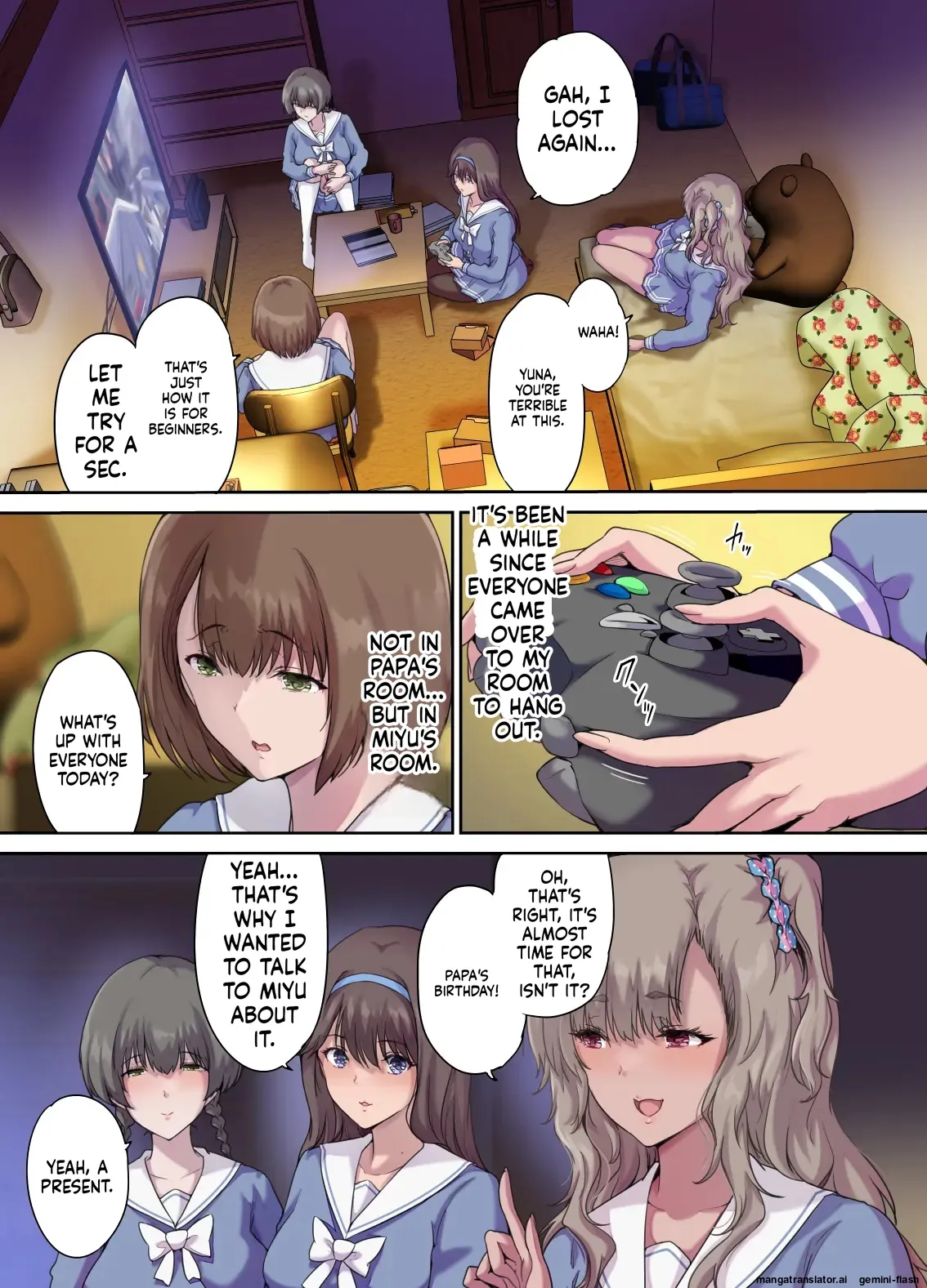 Daddy's Bedroom is a Hangout For His Daughter's Friends 4: Breeding Chapter 1 - page 2