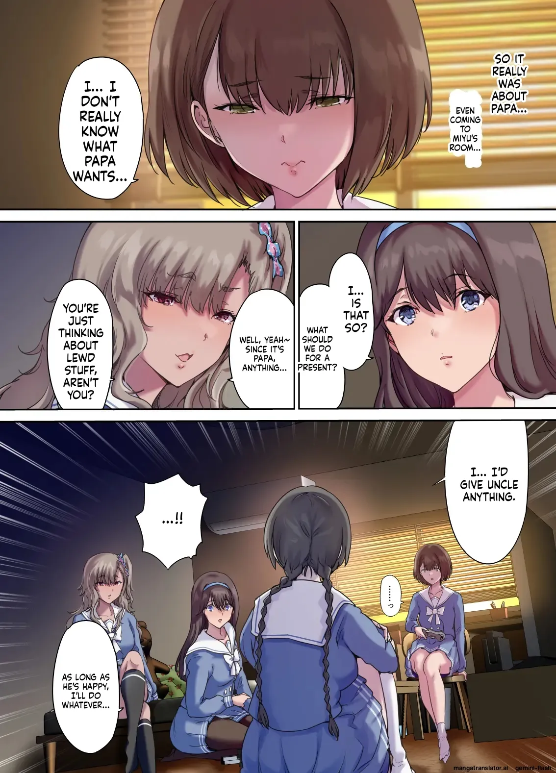 Daddy's Bedroom is a Hangout For His Daughter's Friends 4: Breeding Chapter 1 - page 3