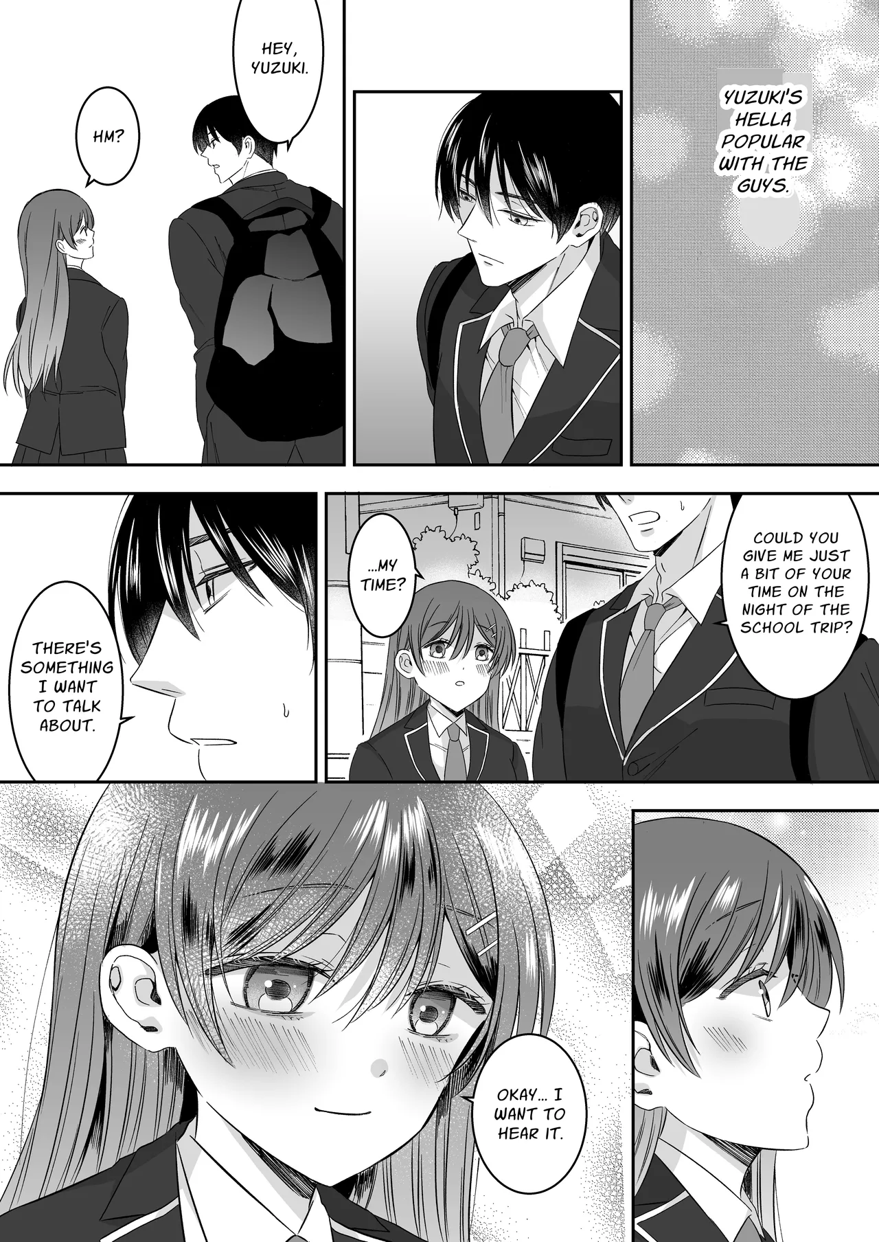 Shuugaku Ryokou no Yoru Class no Idol Yowasete Oppai wo Nama Okazu ni Shiteyatta w Chapter 1 - page 8