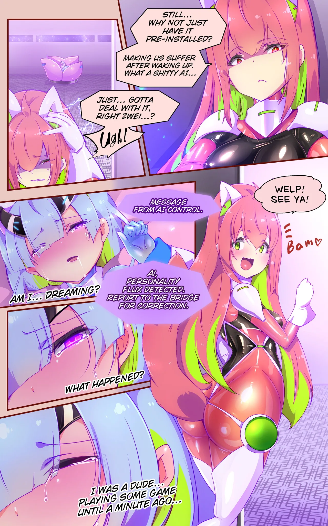 A manga about a girl who is reincarnated as a combat android, and then turns evil with enormous breasts after being subjected to pleasure torture - Prikke Tsana Zwei - Chapter 1 - page 17