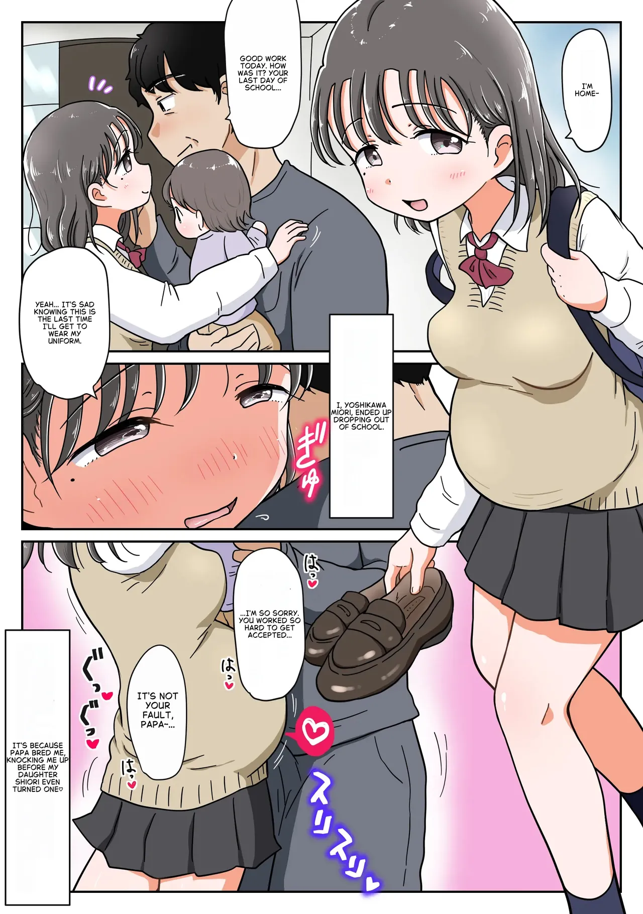 Oyakko Icharabu Haramase Kiroku 2: Tsui ni Jijo ni mo Papa no Te ga... Yume no Namahame Shimaidun! Chapter 1 - page 2