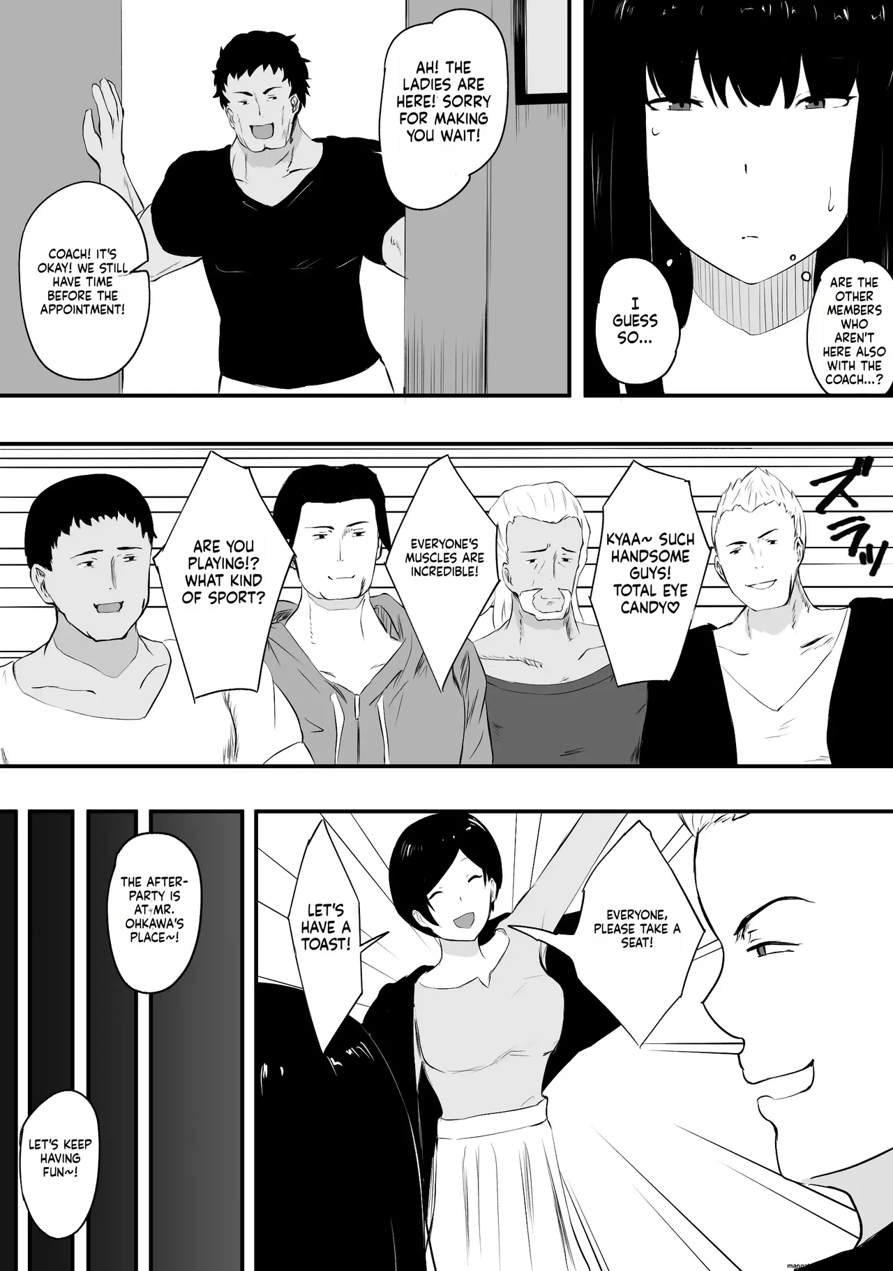 Mama-san—the ace of the volleyball team—has her life ruined by a jock's cock. Chapter 1 - page 27