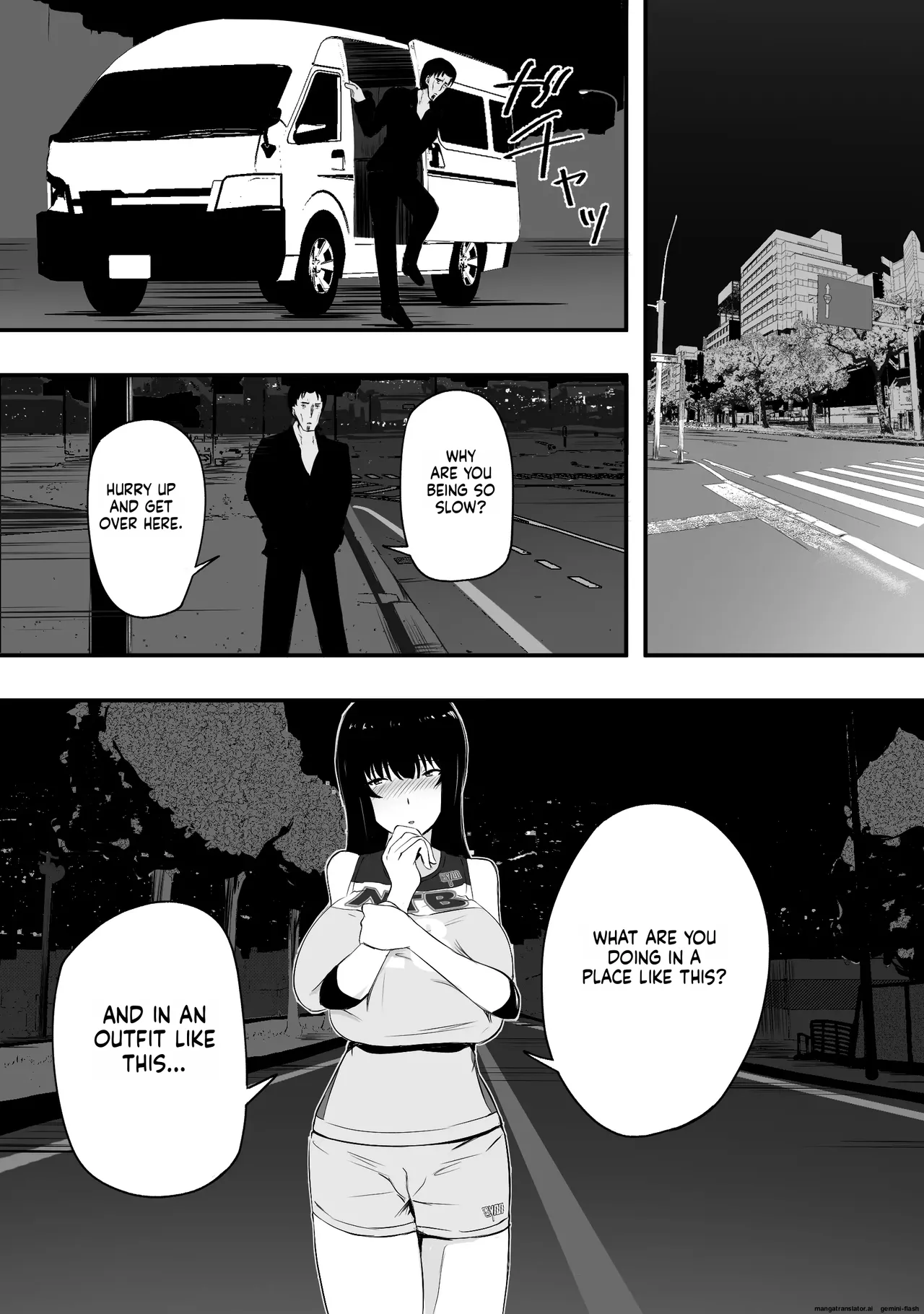 Mama-san—the ace of the volleyball team—has her life ruined by a jock's cock. Chapter 1 - page 41