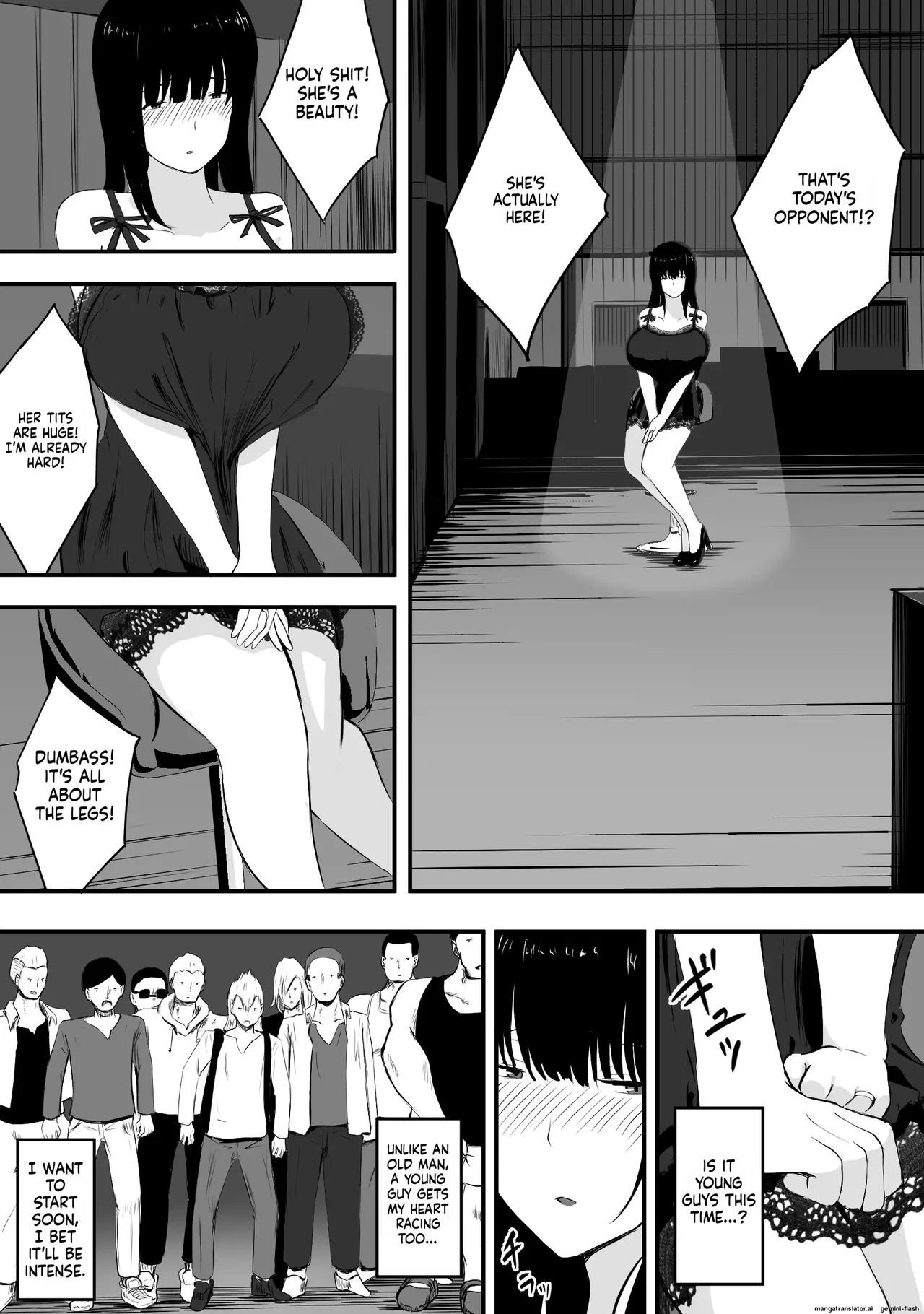 Mama-san—the ace of the volleyball team—has her life ruined by a jock's cock. Chapter 1 - page 54