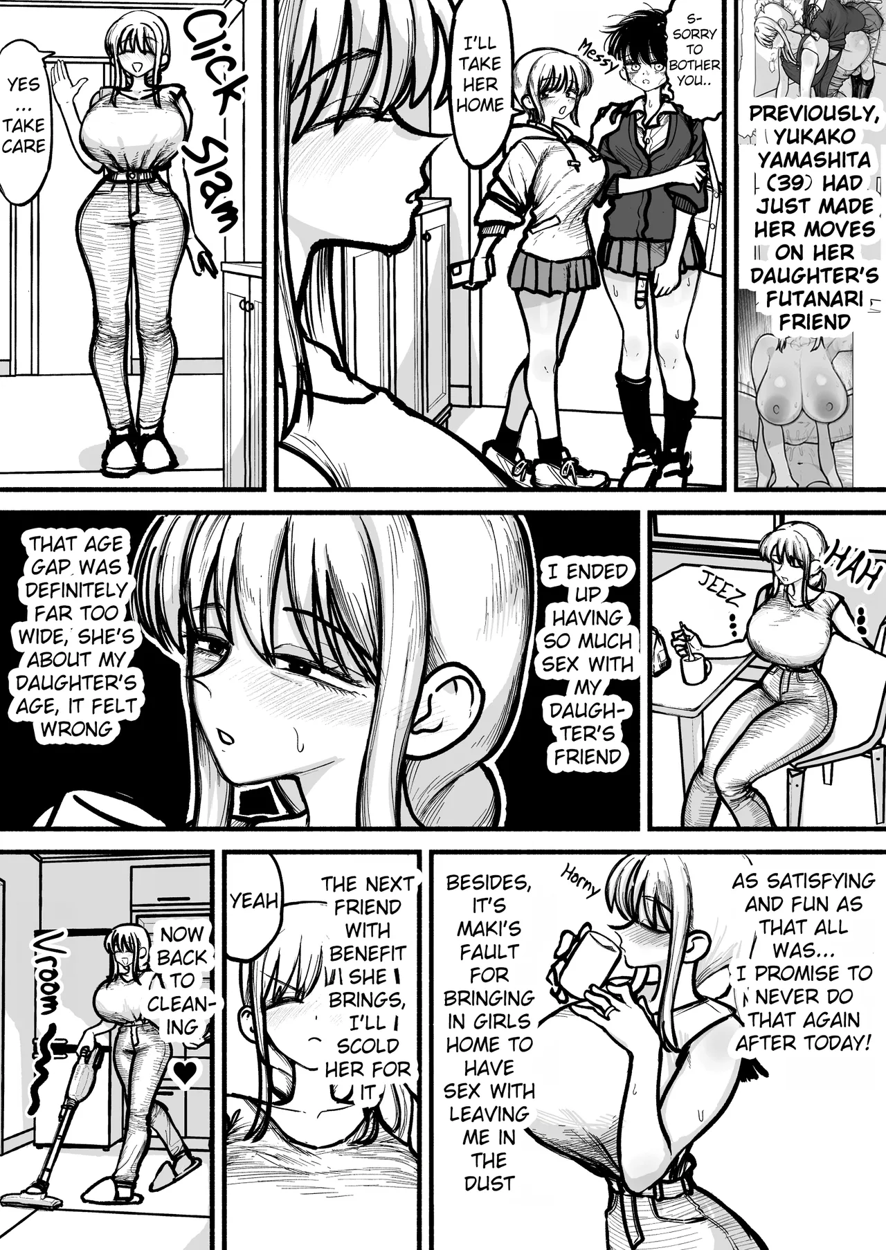 A mother who's hobby is to have sex with her daughter's Futanari Friends ♥ Chapter 1 - page 17