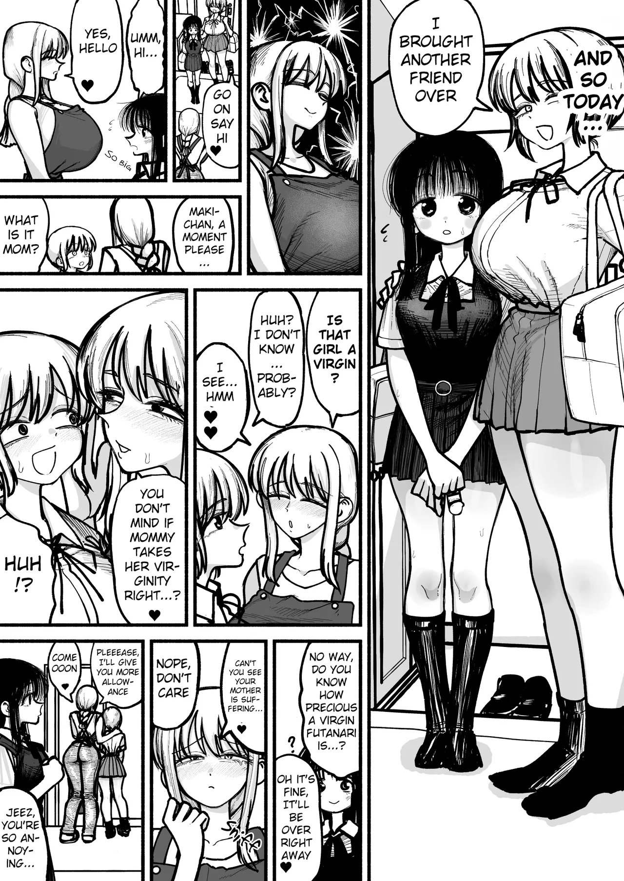 A mother who's hobby is to have sex with her daughter's Futanari Friends ♥ Chapter 1 - page 18