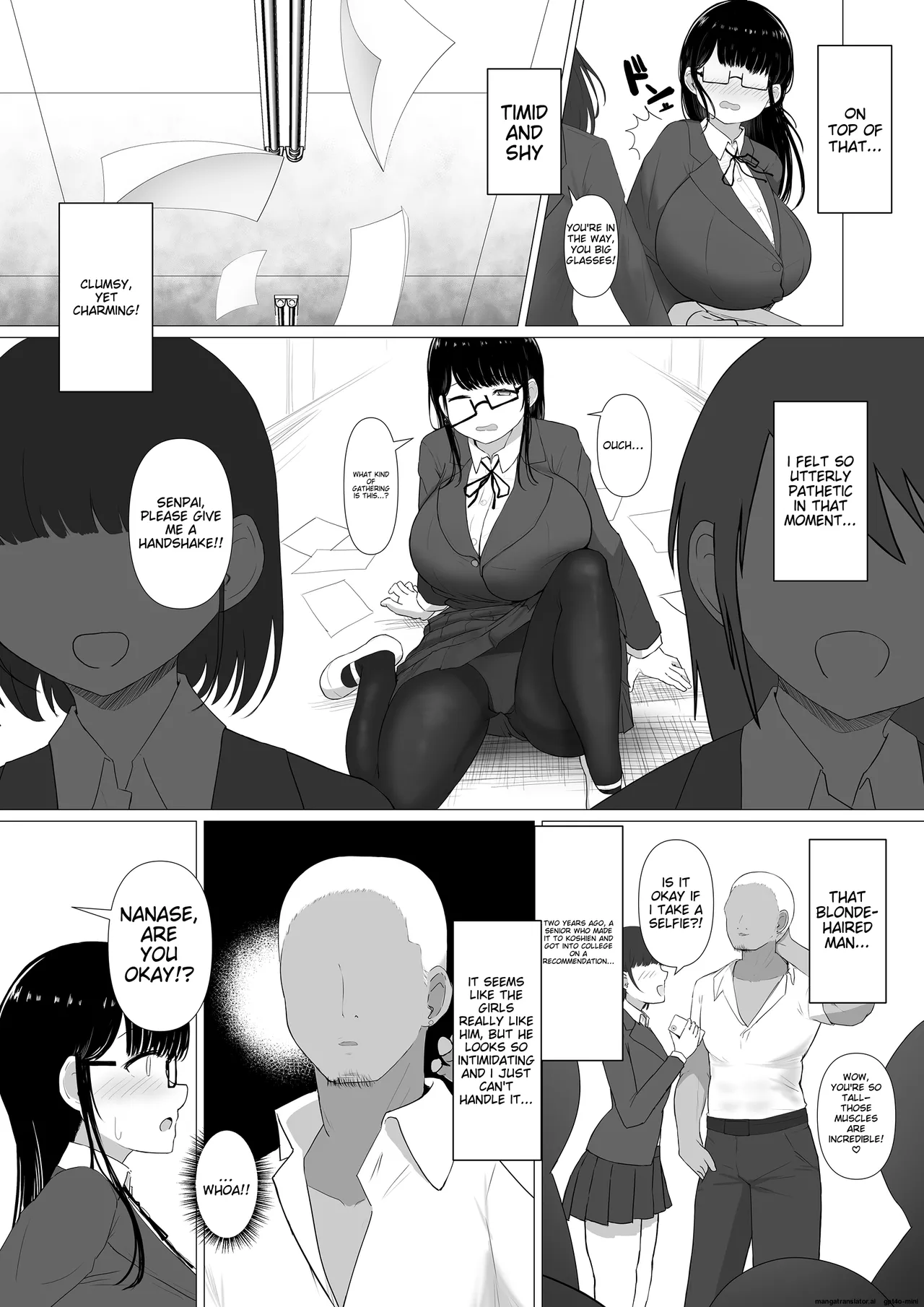 A timid, plain-looking woman with big breasts is swept away and falls into the trap of becoming a playboy's sex friend Chapter 1 - page 3