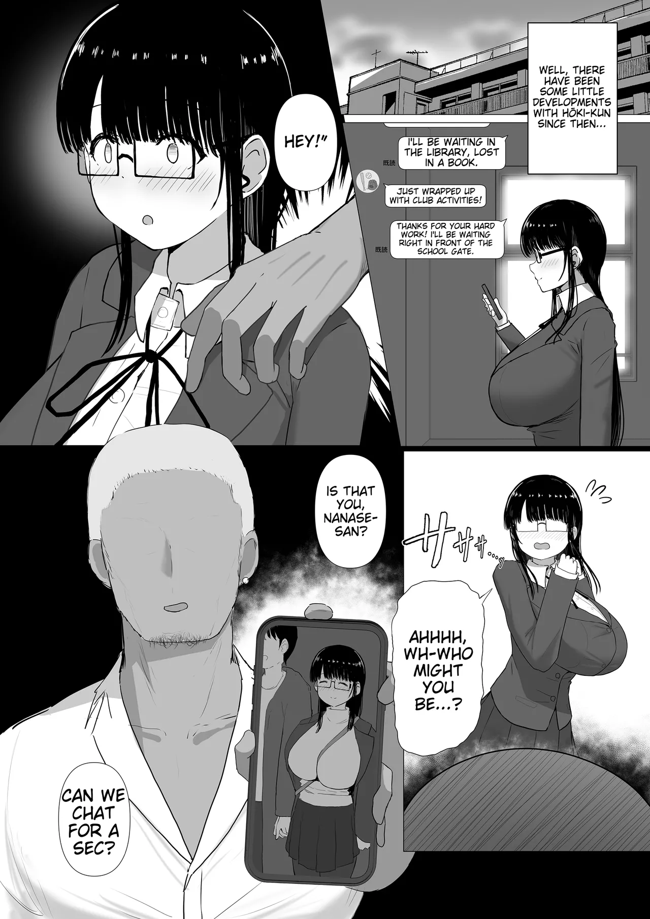 A timid, plain-looking woman with big breasts is swept away and falls into the trap of becoming a playboy's sex friend Chapter 1 - page 7