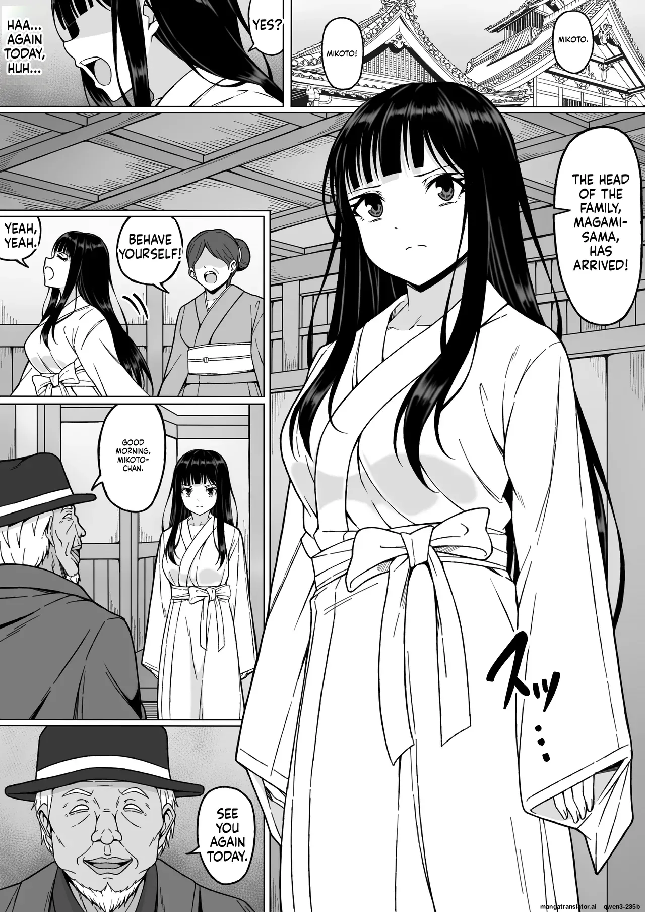 Reibaishi Mikoto 2 Kairaku ni Zanpai su... Hentai Jijii to no Seikou no Gishiki de Ikikuruwasareru Shoujo no Karada Chapter 1 - page 3