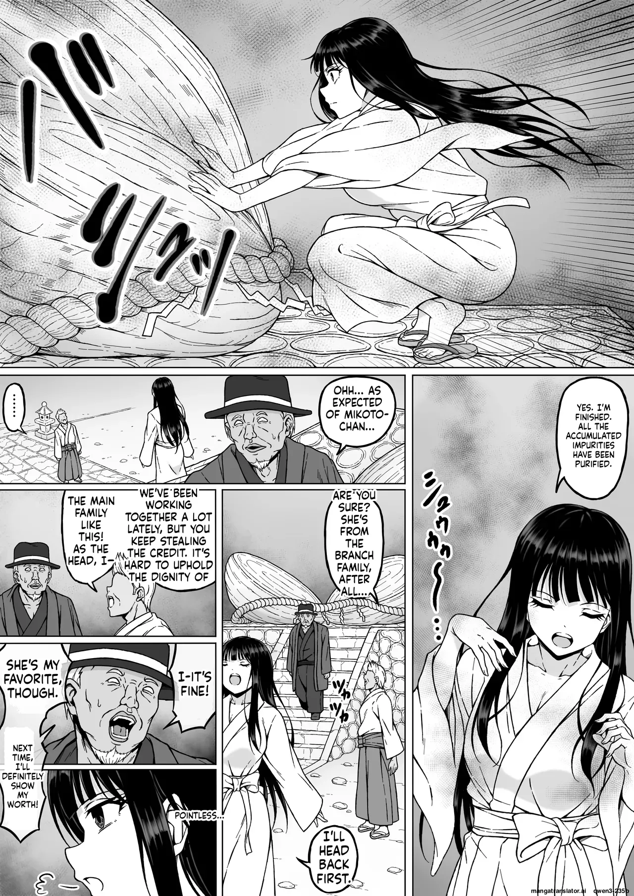 Reibaishi Mikoto 2 Kairaku ni Zanpai su... Hentai Jijii to no Seikou no Gishiki de Ikikuruwasareru Shoujo no Karada Chapter 1 - page 7