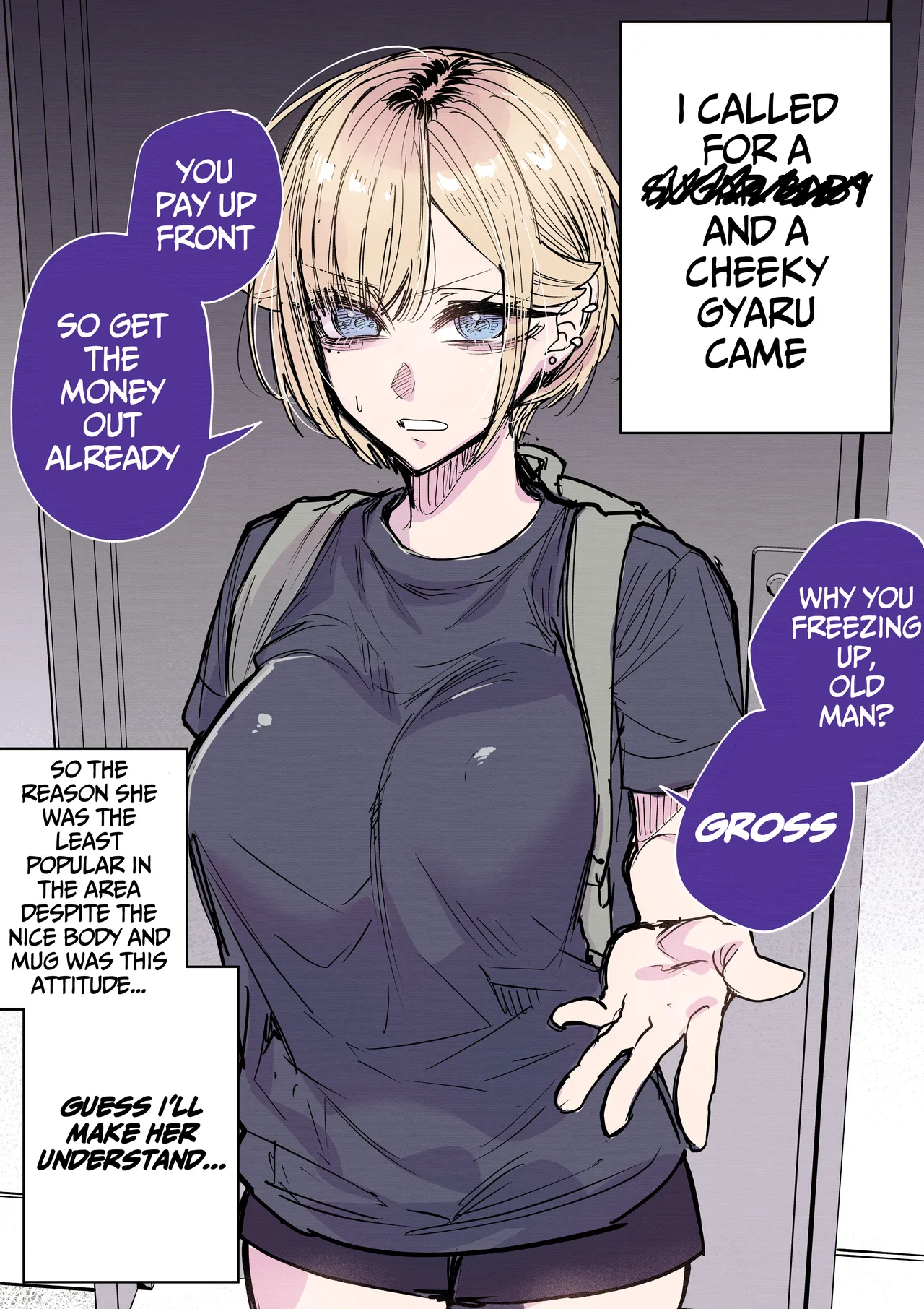 Making a Cheeky Gyaru Understand with Raw Sugar Daddy Sex + Full-Color Edition Chapter 1 - page 9