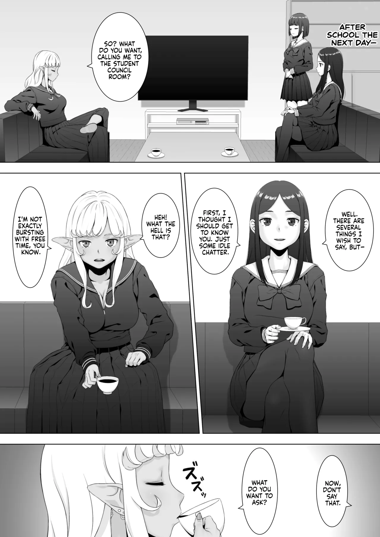 Sukeban Kuro Gal Elf o Futanari Chinpo de Wakarasetai Chapter 1 - page 12
