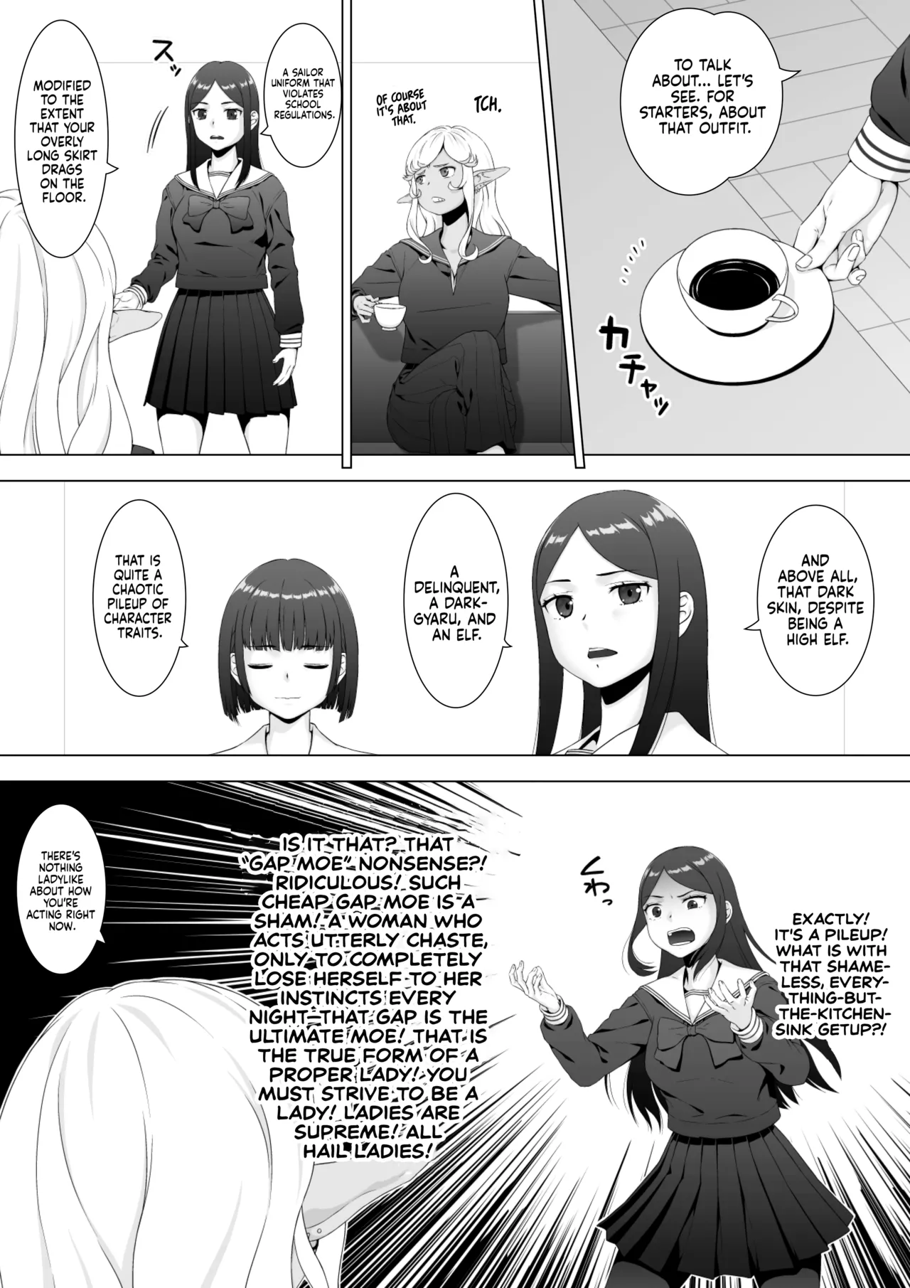 Sukeban Kuro Gal Elf o Futanari Chinpo de Wakarasetai Chapter 1 - page 13