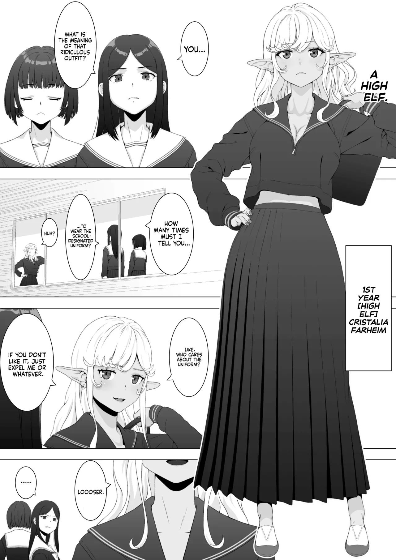 Sukeban Kuro Gal Elf o Futanari Chinpo de Wakarasetai Chapter 1 - page 7