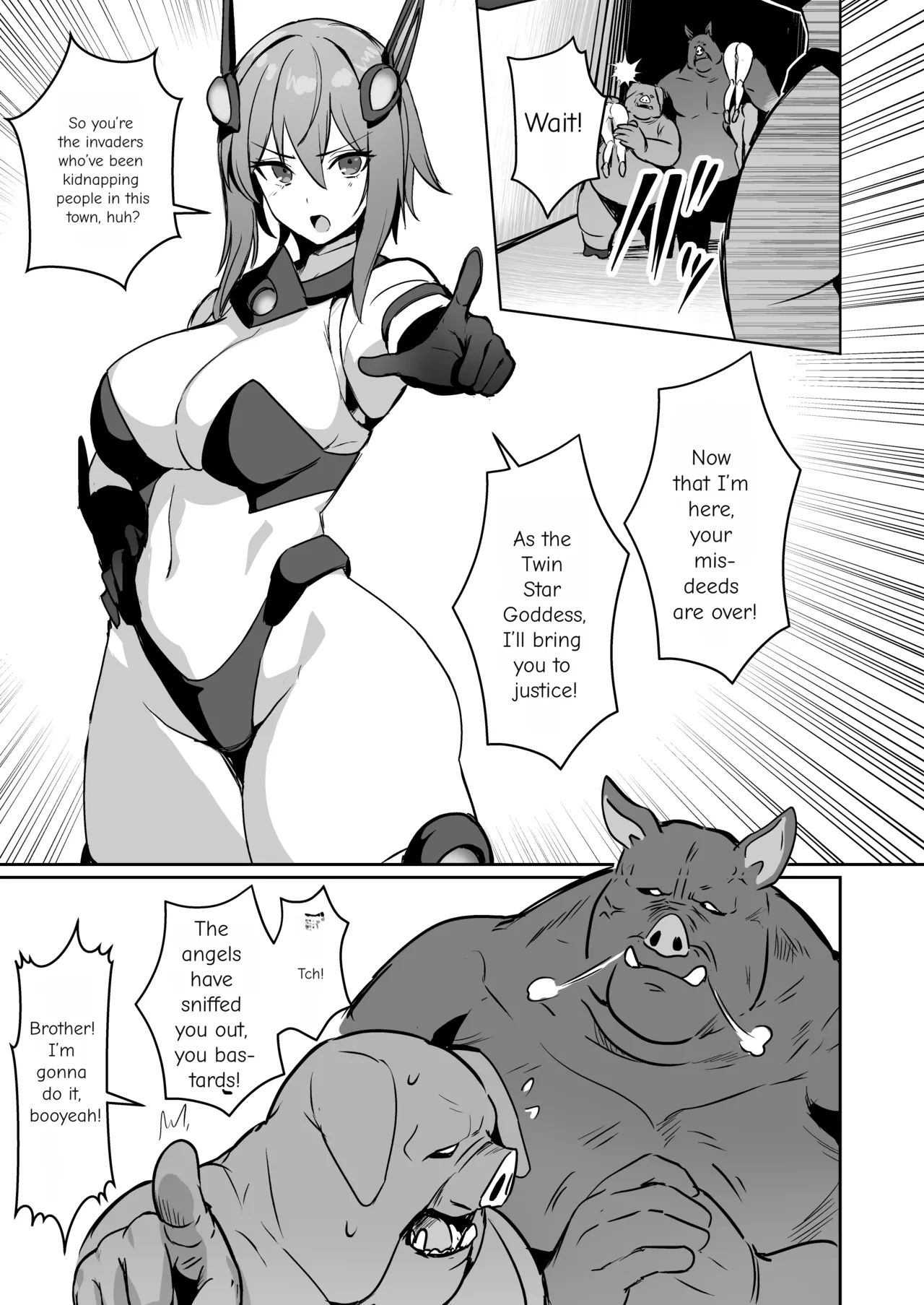 Seigi no Futanari Hiroin Futaboshi Kamihime Elixir Kyotama-ka Haiboku Chapter 1 - page 4