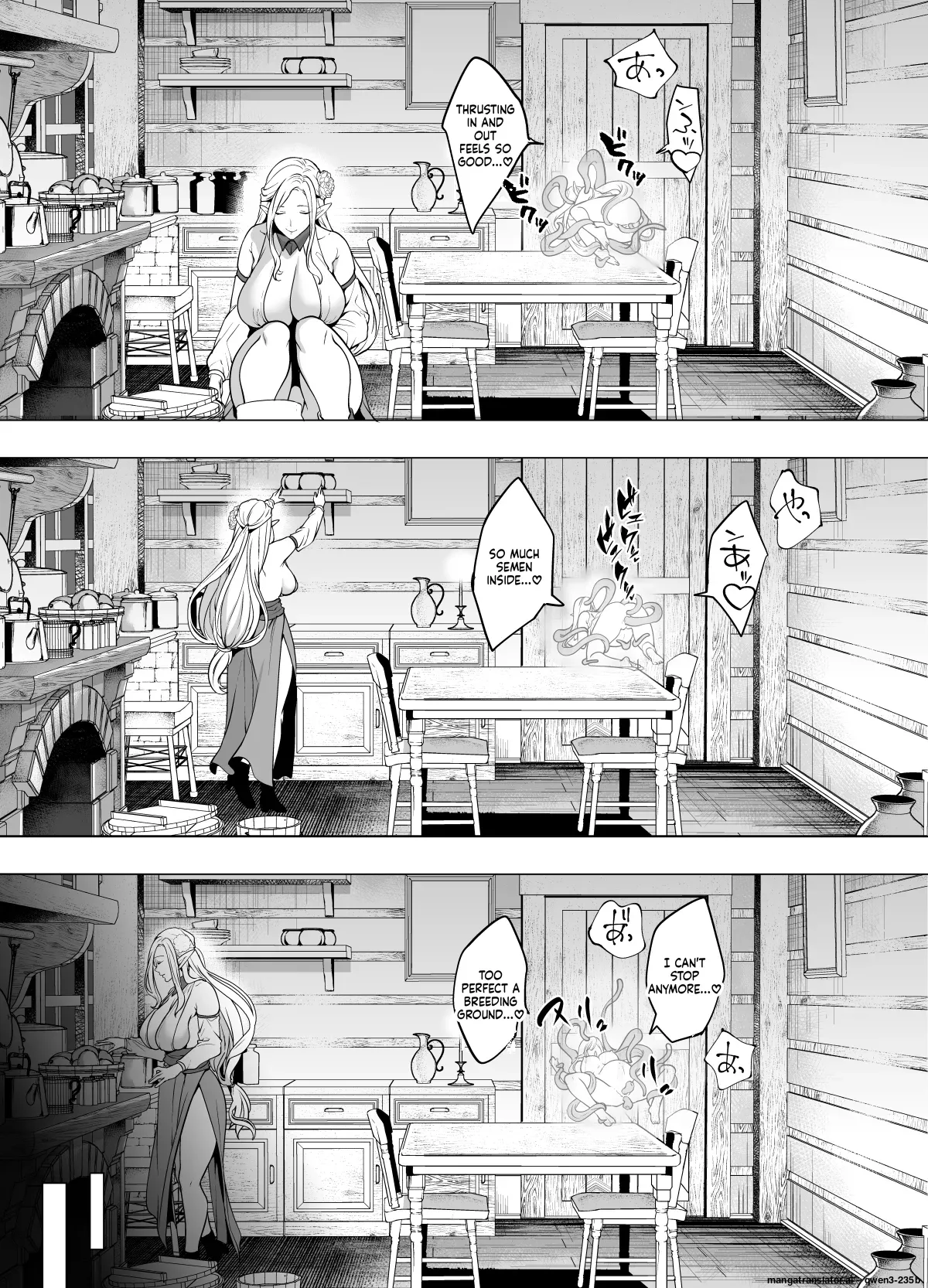 Shokushu to Kankaku Kyouyuu shite Hara nda Elf Oyako no Junan Chapter 1 - page 35