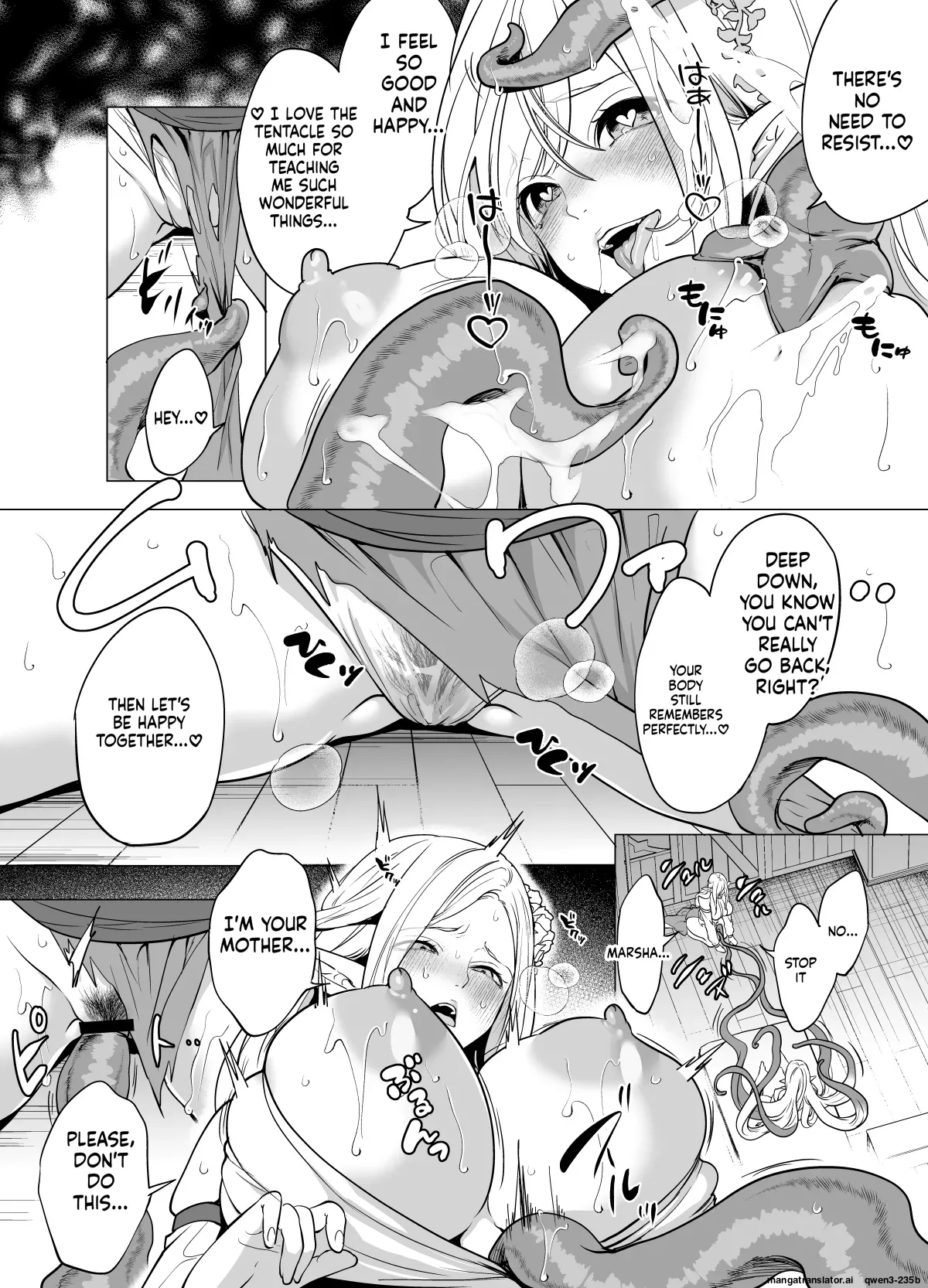 Shokushu to Kankaku Kyouyuu shite Hara nda Elf Oyako no Junan Chapter 1 - page 41