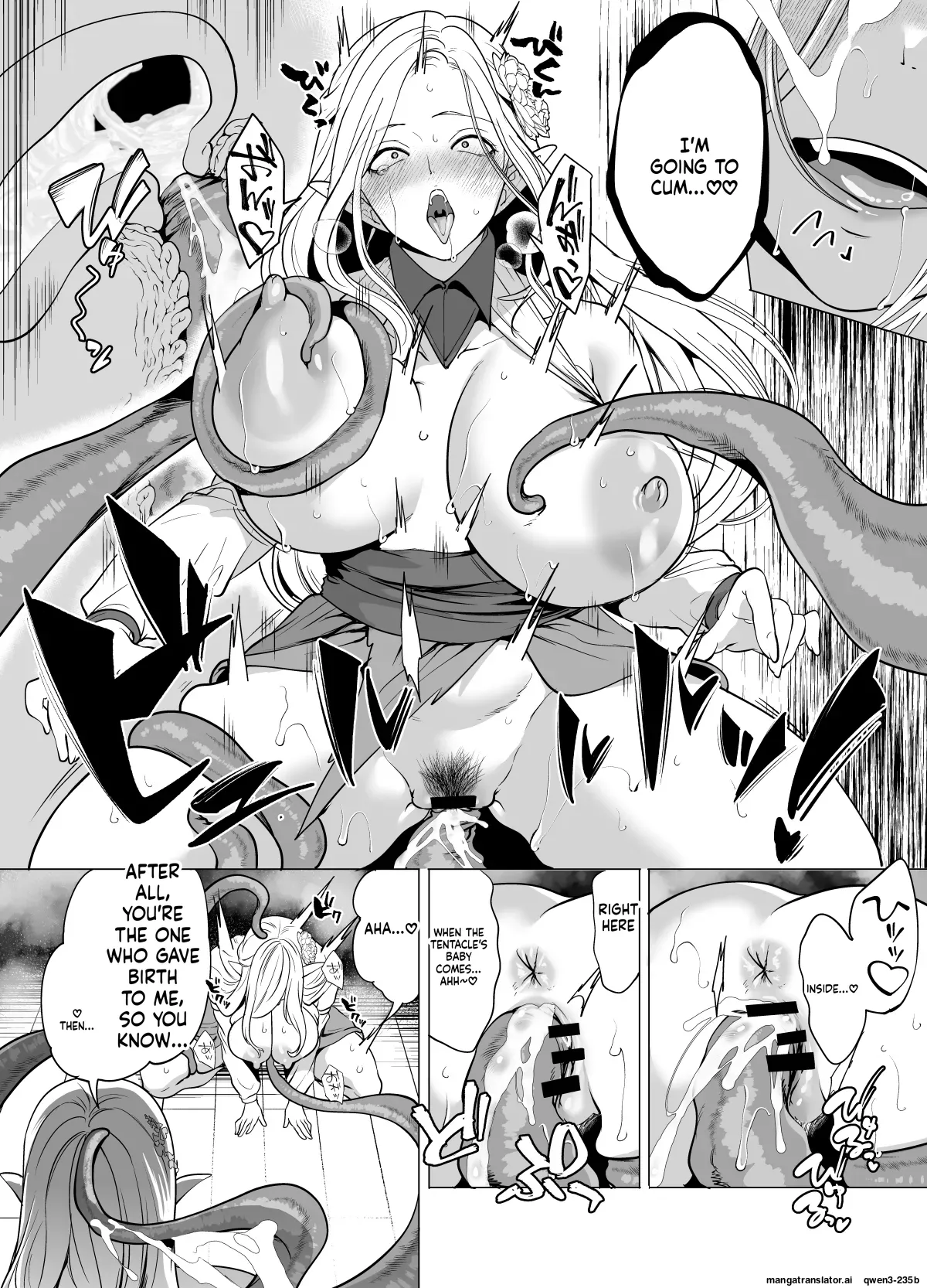 Shokushu to Kankaku Kyouyuu shite Hara nda Elf Oyako no Junan Chapter 1 - page 45