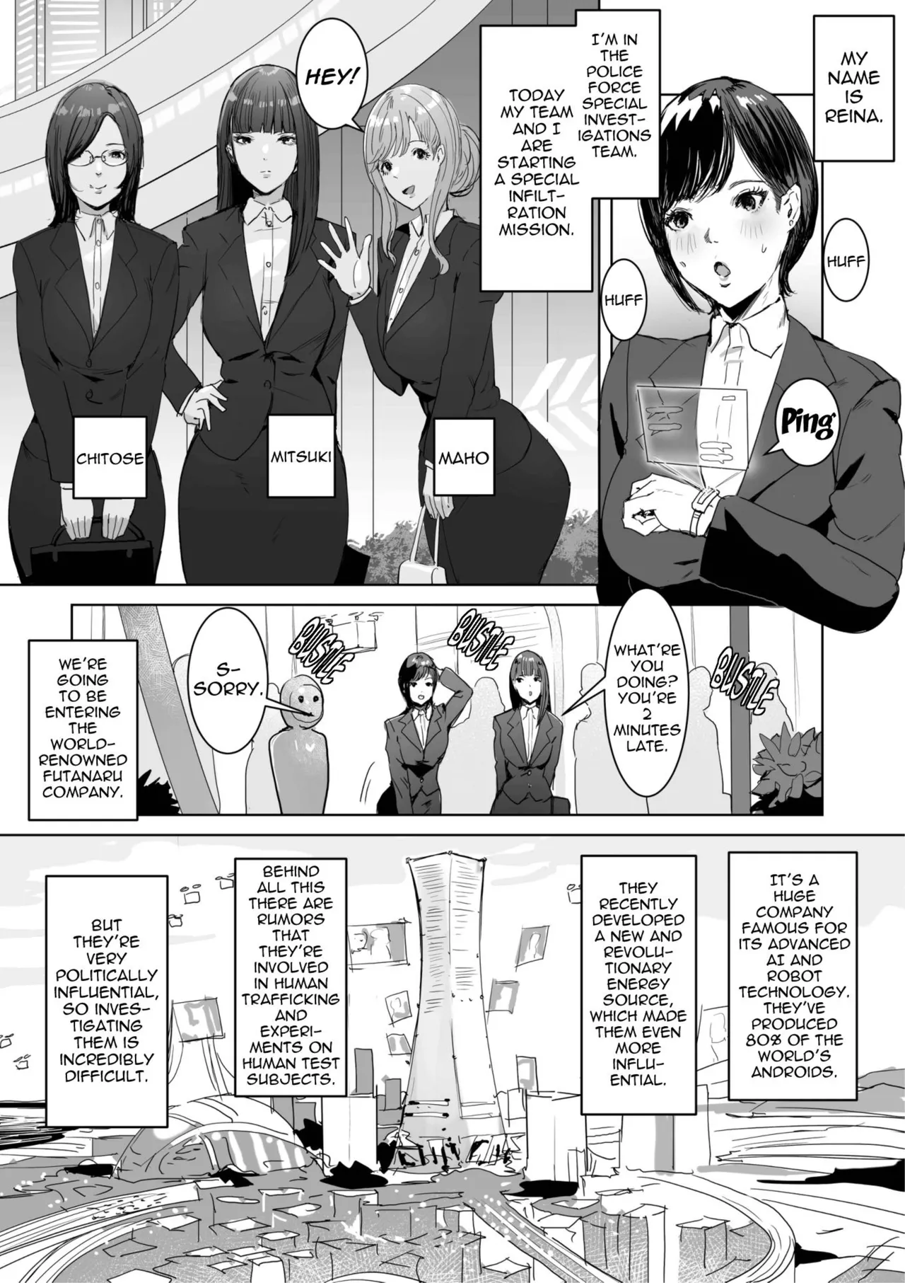 When I Infiltrated A High-Tech Company I Was Modified Into A Perverted Futanari Android Chapter 1 - page 5