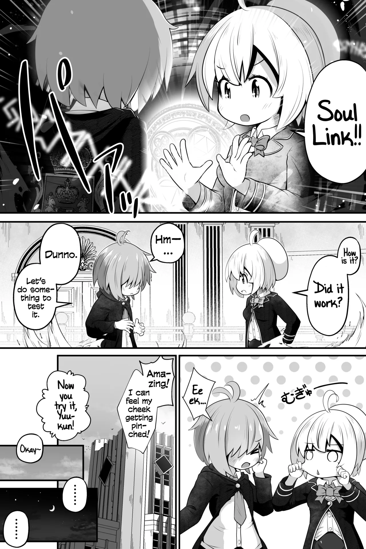 Mahoutsukai no Shounen Shoujo ga Kankaku Kyouyuu Mahou tsukatte Ecchi suru Ohanashi Chapter 1 - page 3
