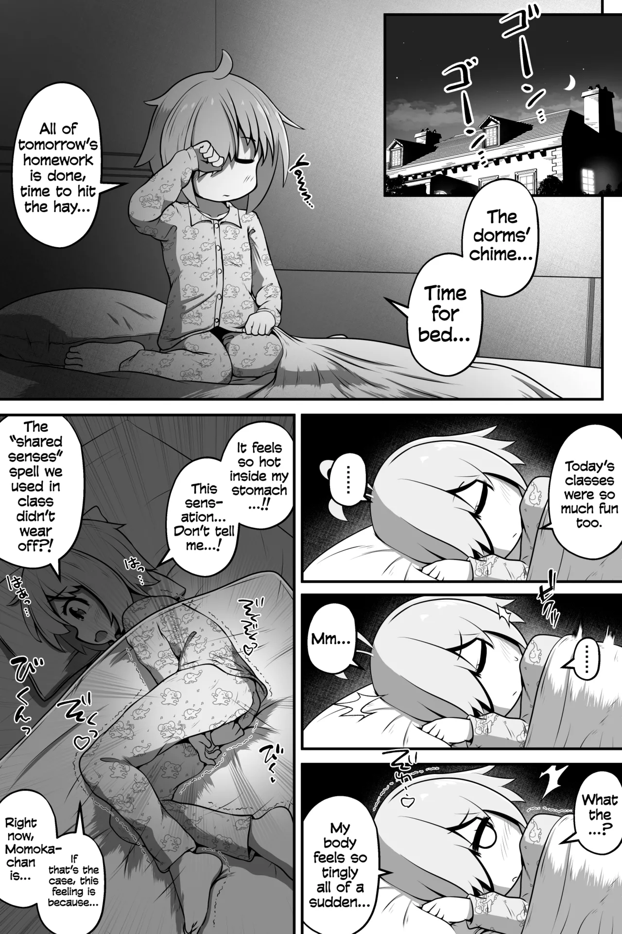 Mahoutsukai no Shounen Shoujo ga Kankaku Kyouyuu Mahou tsukatte Ecchi suru Ohanashi Chapter 1 - page 4