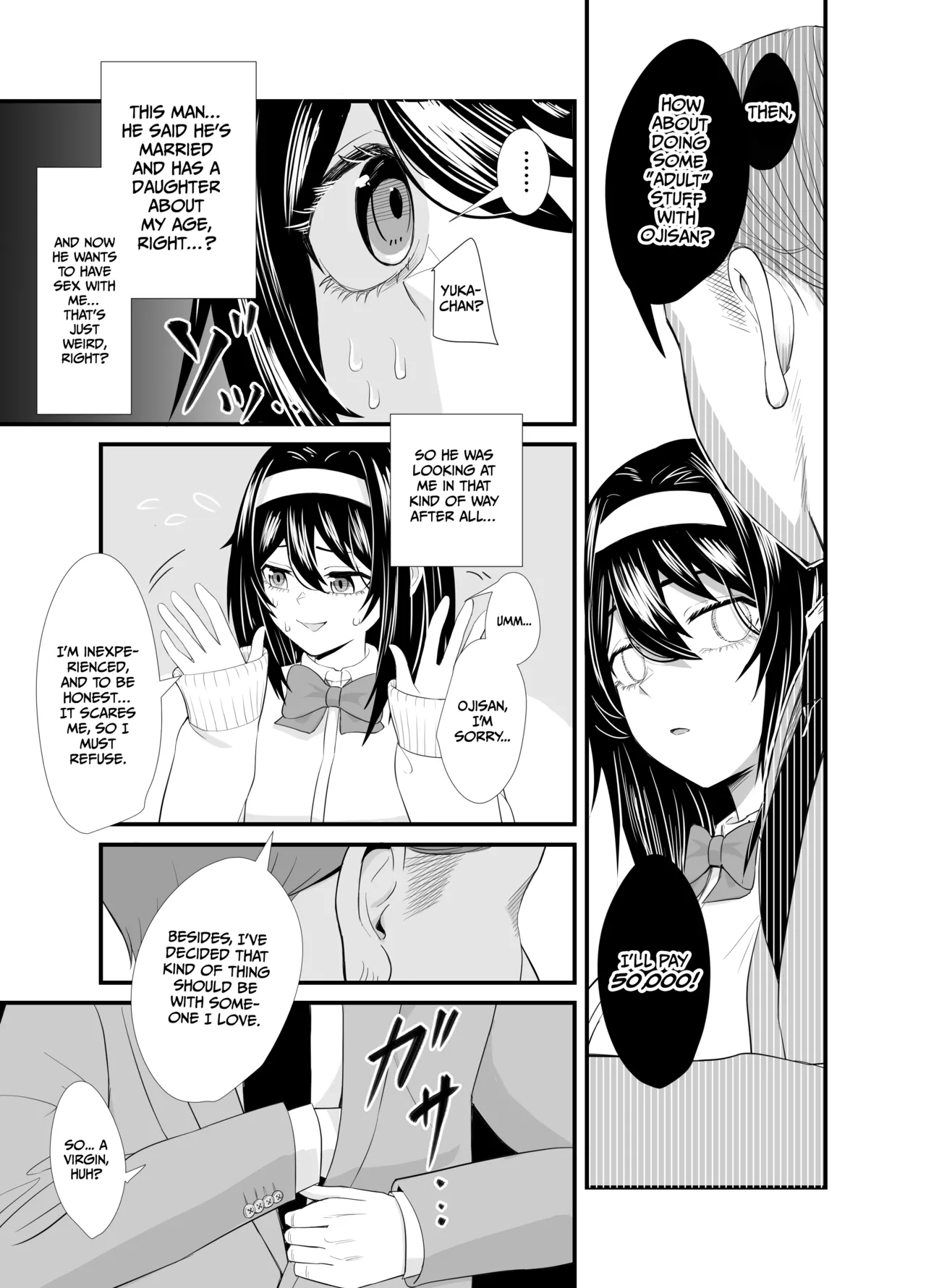 A story about a young girl who turns to SUGAR-DATING due to her family's financial hardship, only to be devoured by an Old Man and end up having a IMPREGNATION Climax Chapter 1 - page 10